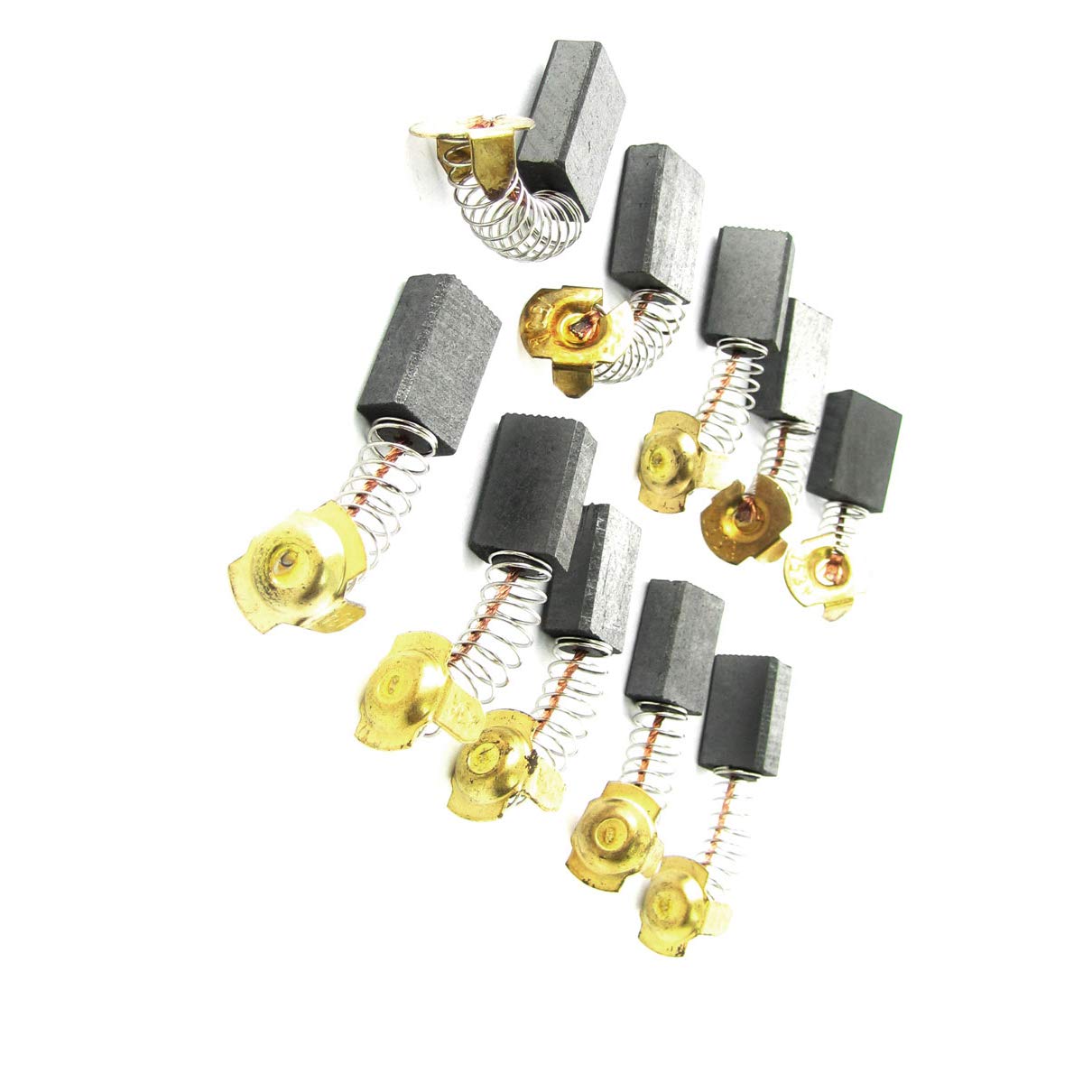 5 Pairs Replacement Carbon Brushes for Electric Motors - Compatible with Tools, Equipment, Brushes & Dusters - Perfect for Power Tools, Vacuum Cleaners & Household Appliances