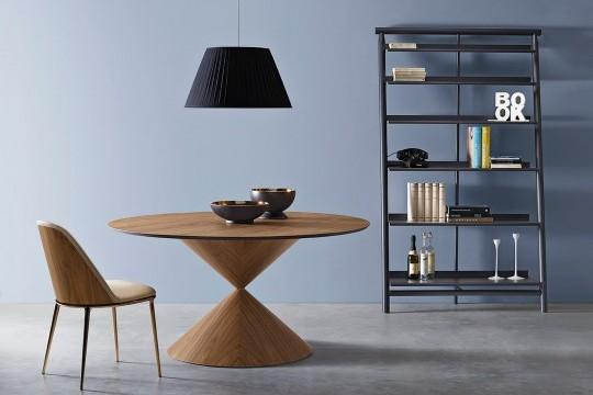 Midj Clessidra Modern Dining Table - Elegant Glass Top & Sturdy Metal Base for Kitchen, Dining Room, or Open-Concept Living Space