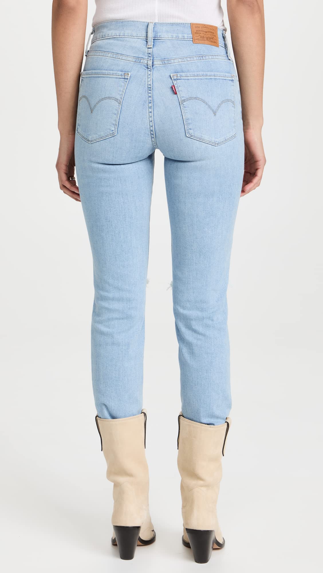 Levi's Women's Premium 724 High Rise Straight Jeans - Slim Fit Stretch Denim Pants for Casual Wear & Everyday Outfits