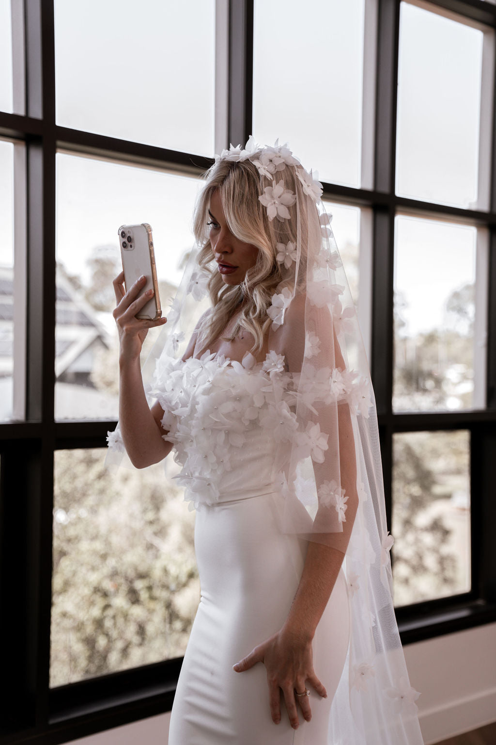 Marley Veil - Elegant Wedding Veil for Brides | Perfect for Church Ceremonies & Outdoor Weddings