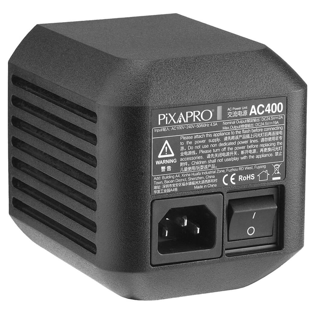 Godox AD400PRO AC Power Adapter for Studio Flash - Professional 400W Power Supply for Photography Lighting, Perfect for Indoor Studio & On-Location Shoots