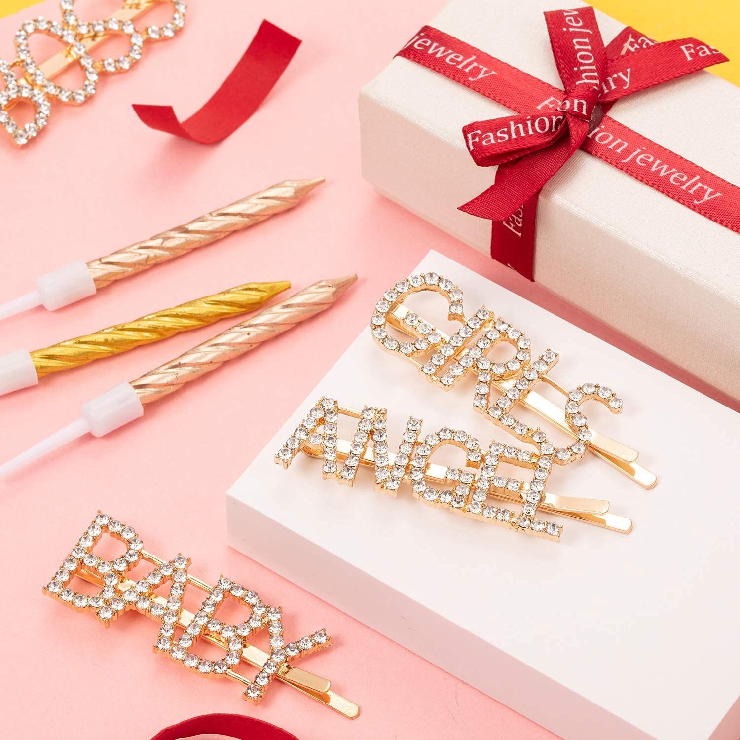 Belicia 10-Piece Glitter Rhinestone Hair Clips Set - Wedding Crystal Hair Barrettes for Women & Girls (Boho Style) - Perfect for Bridal Accessories, Prom, Parties & Everyday Wear