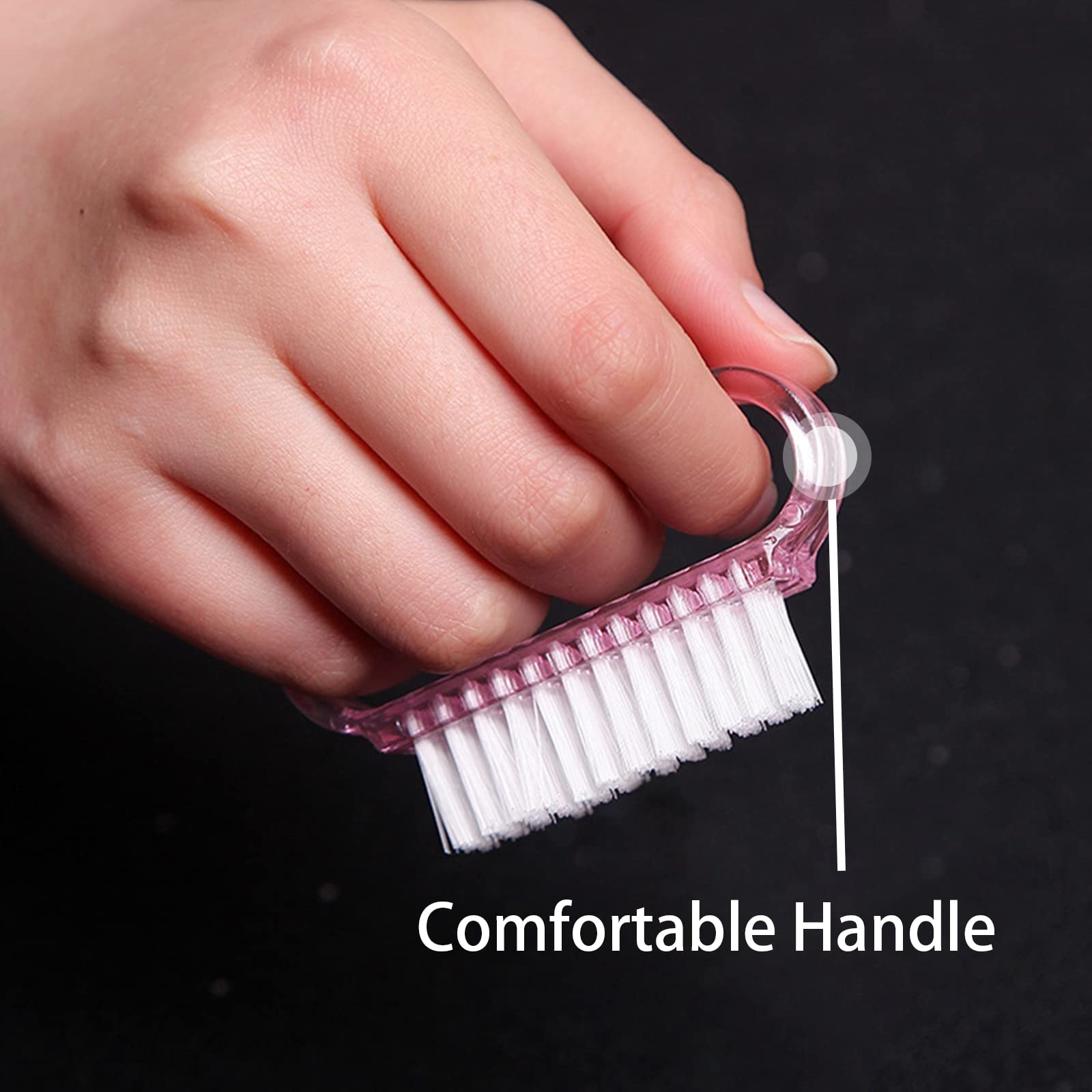 10 Pack Nail Brush Set - Durable Handle Grip Nail Cleaner for Hands & Feet, Pedicure & Manicure Scrub Brushes Kit for Men & Women - Perfect for Home Spa, Salon Care & Travel Hygiene