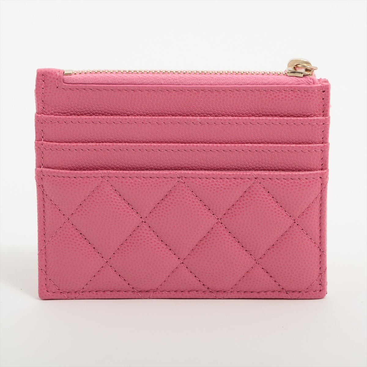 Chanel Pink Caviar Leather Card Holder Wallet - Luxury Compact Credit Card Case for Women, Perfect for Everyday Use & Travel Accessories