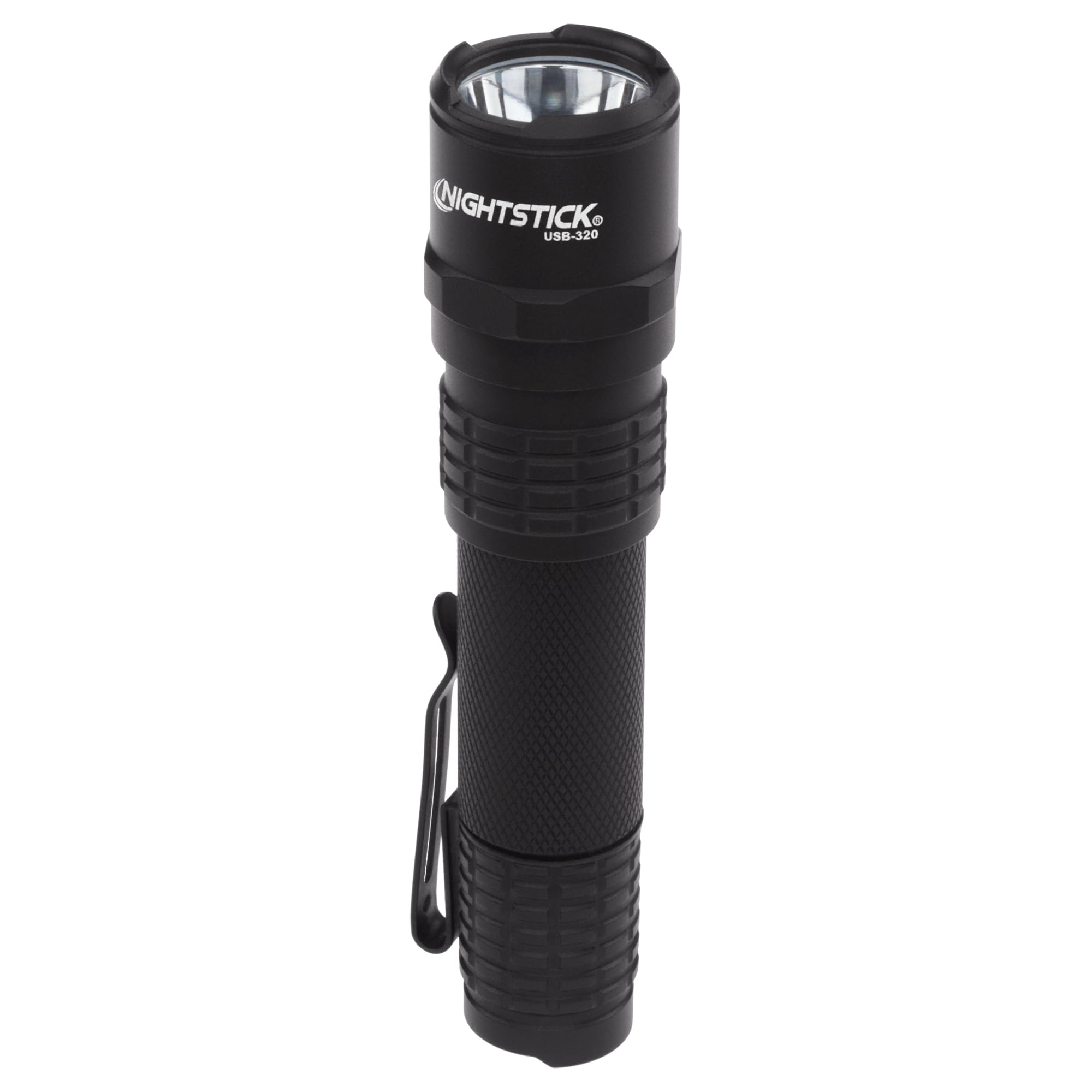 Nightstick USB-320 Rechargeable Tactical Flashlight - 320 Lumens, Compact EDC Light for Camping, Hiking & Emergency Use