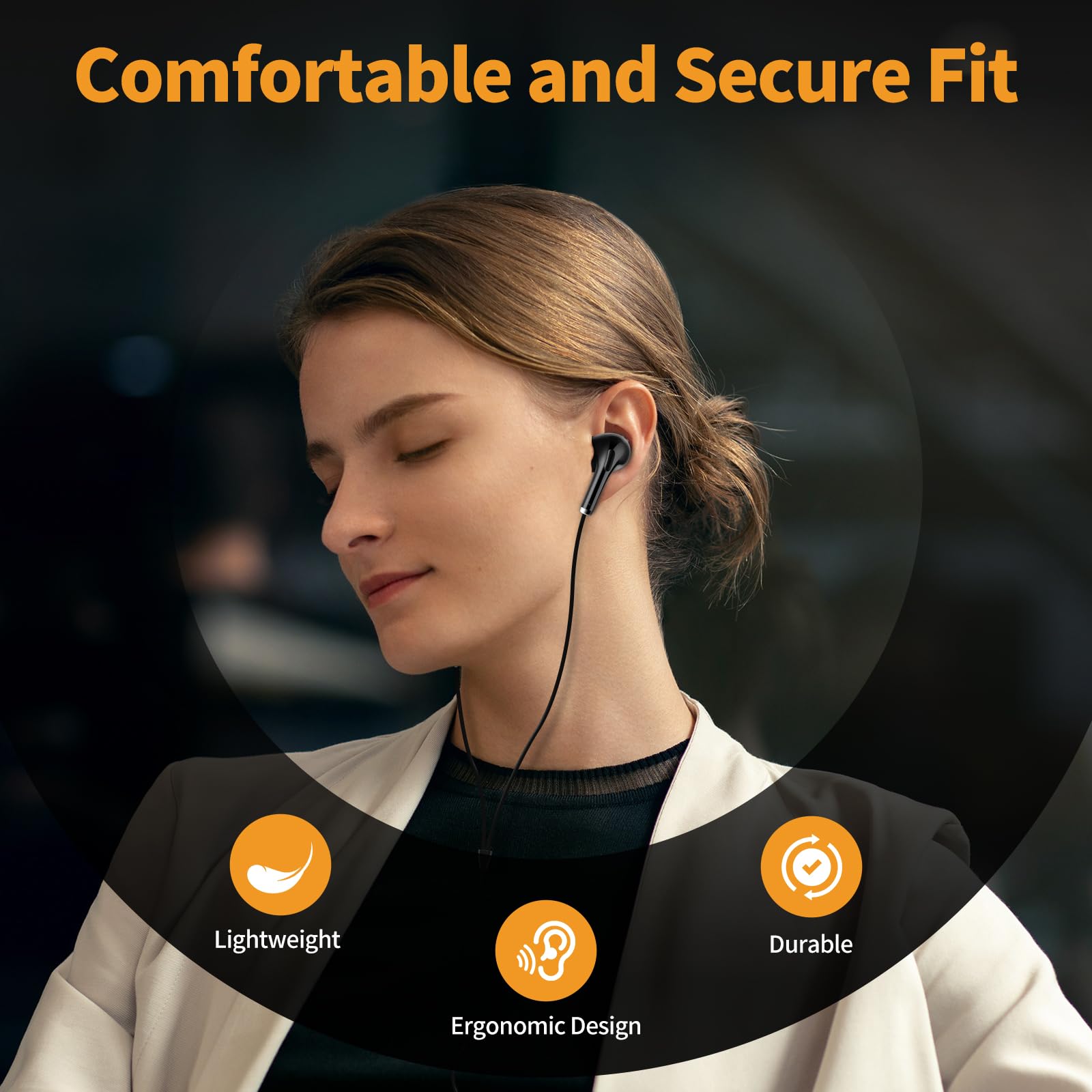 Aolcev USB C Wired Headphones with Microphone & Noise Cancellation - Bass Stereo In-Ear Earphones for iPhone 16/15 Pro Max, Samsung Galaxy S25/S24 Ultra/S23 FE/A55 - Perfect for Gaming, Music & Calls