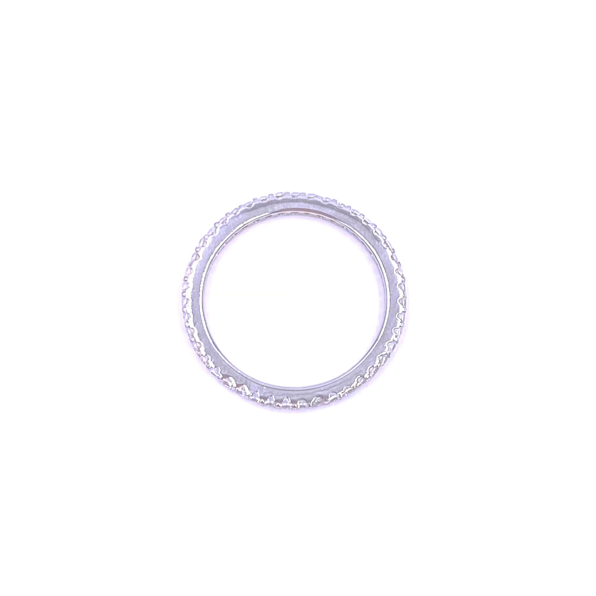 Ashley Gold Sterling Silver Shared Prong CZ Eternity Band Ring - Elegant Wedding Band for Women, Perfect for Anniversaries & Special Occasions
