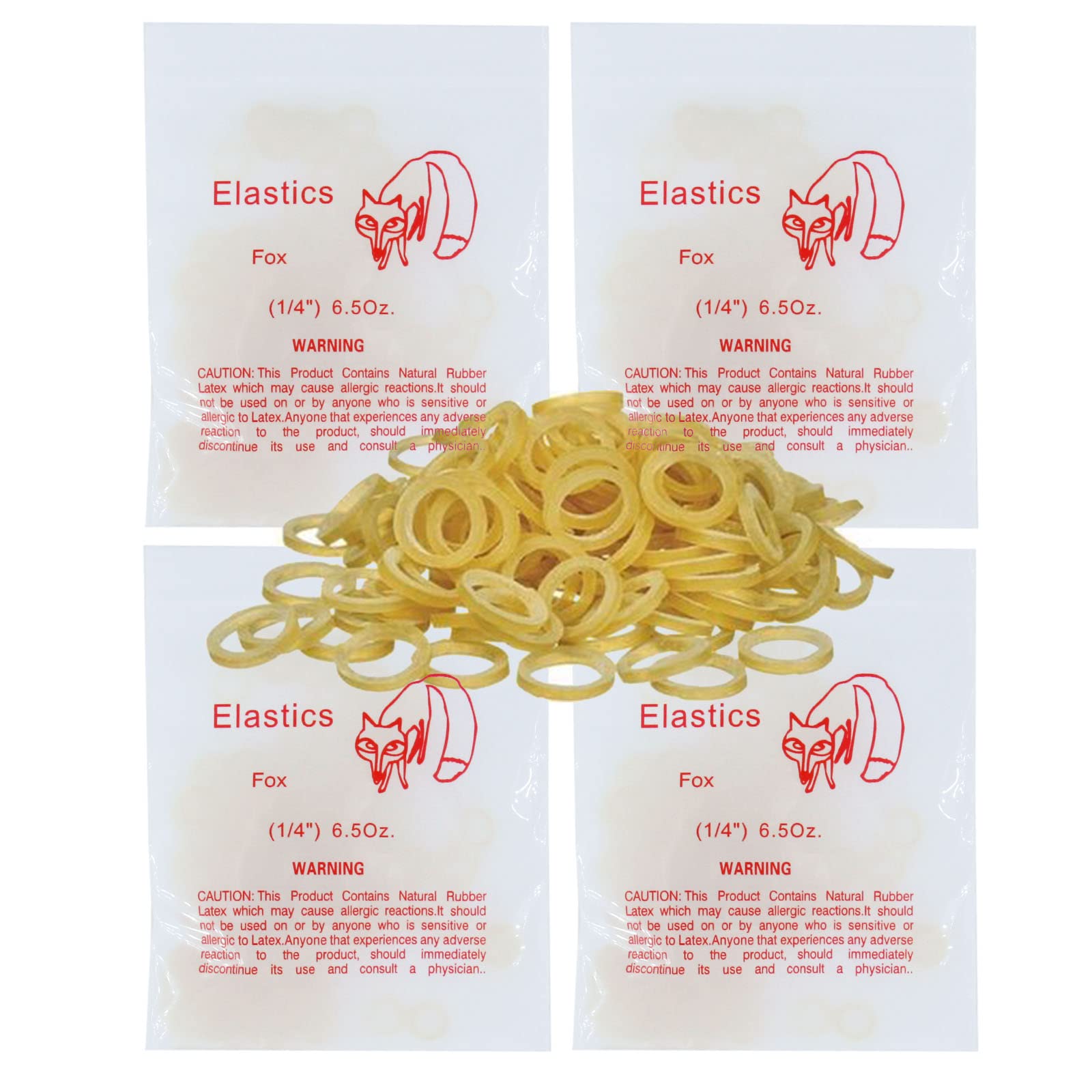 400 Pack Orthodontic Elastics - Heavy Duty Dental Rubber Bands for Braces (6.5 Oz, 1/4