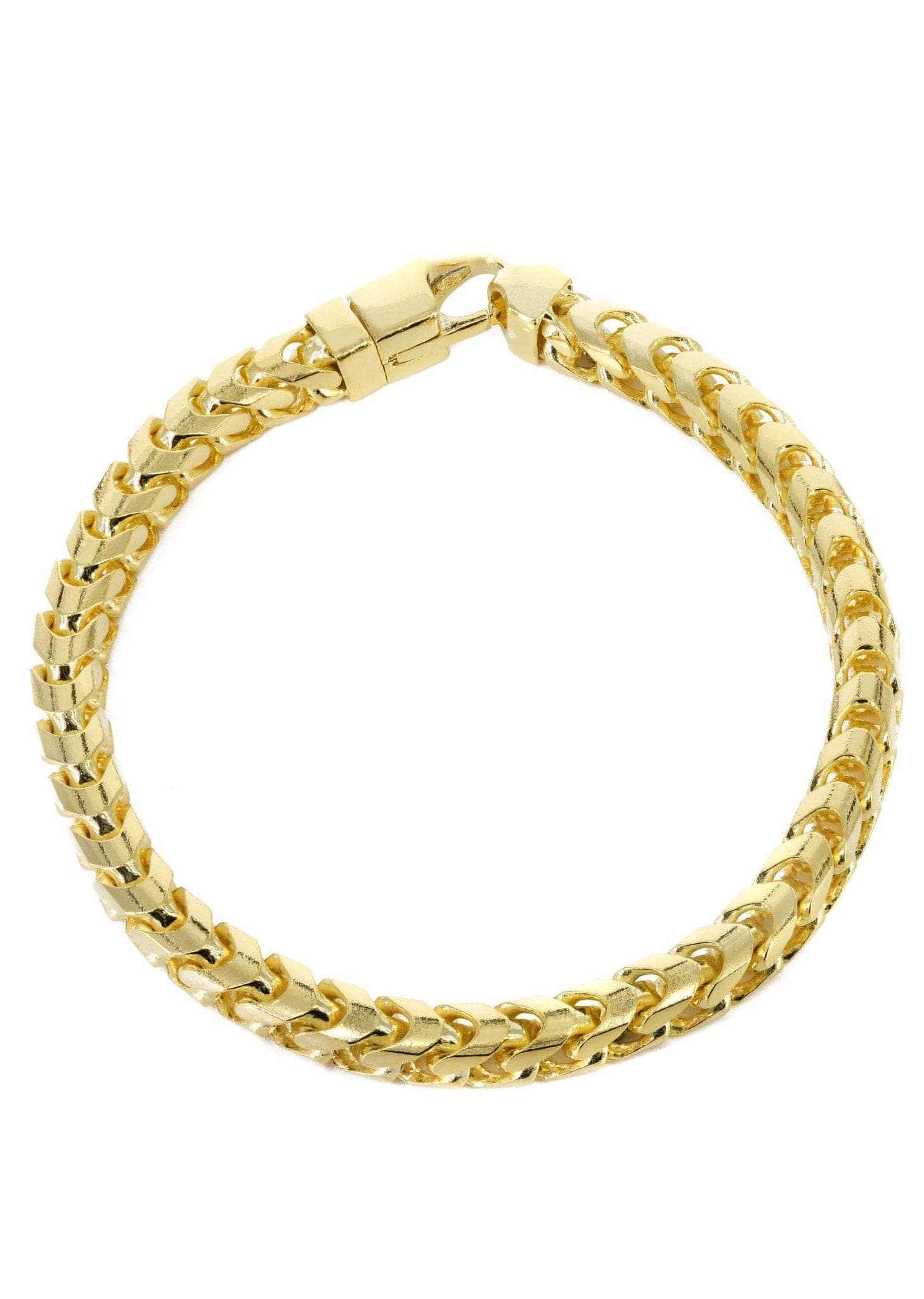 14K Solid Gold Franco Chain Bracelet for Women - Elegant & Durable Jewelry for Everyday Wear, Gifts & Special Occasions