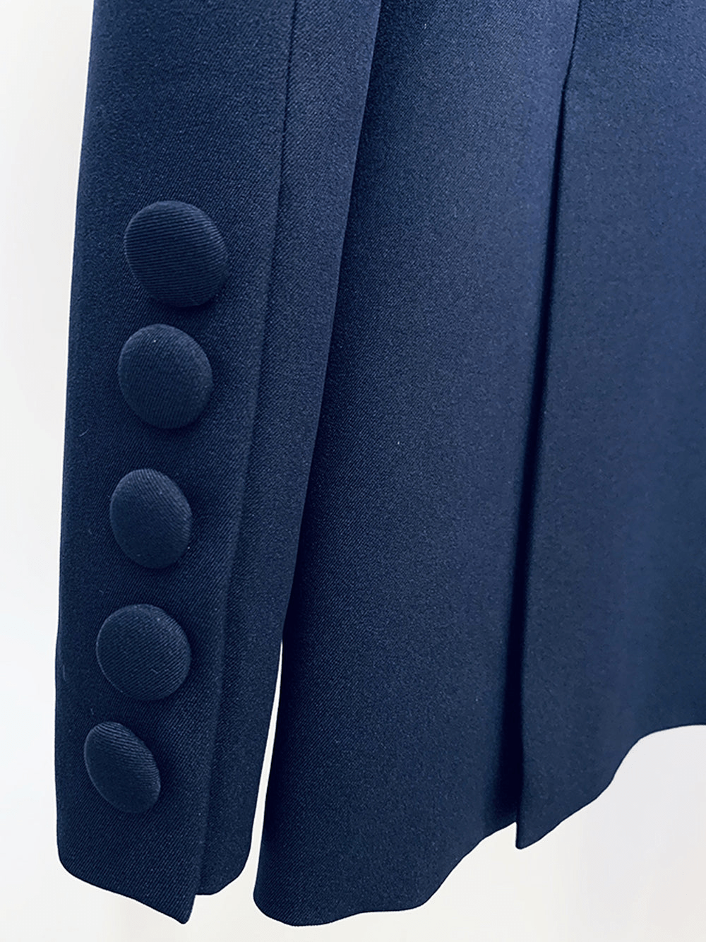 Navy Blue 2-Piece Women's Suit Set - Slim Fit Single Breasted Peak Lapel Blazer & Pants for Business, Office, and Formal Occasions