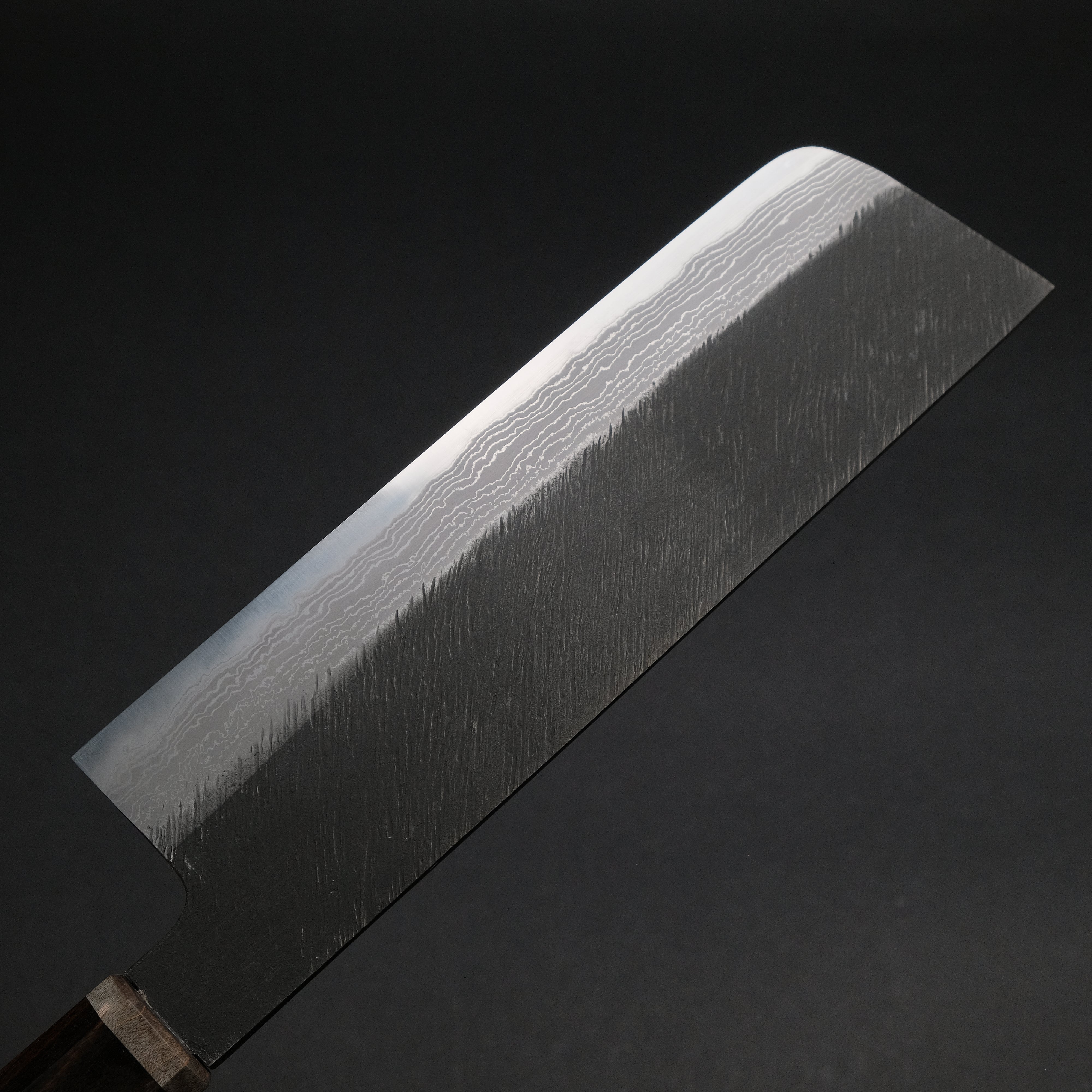 Premium Ajikataya White #2 Matsuba Damascus Nakiri Knife 180mm - Ebony & Stabilized Wood Handle - Japanese Vegetable Chef Knife for Professional Cooking, Slicing, and Chopping - Perfect for Home Chefs and Culinary Enthusiasts