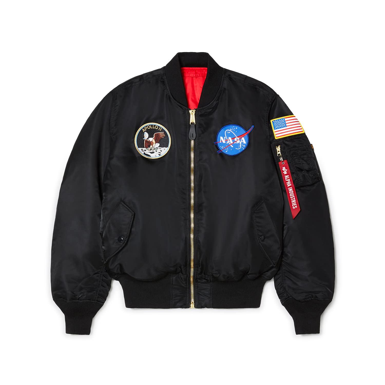 Alpha Industries Men's Apollo MA-1 Flight Jacket - Lightweight Bomber Jacket for Men, Military Style Aviator Coat - Perfect for Casual Wear, Outdoor Adventures & Street Fashion
