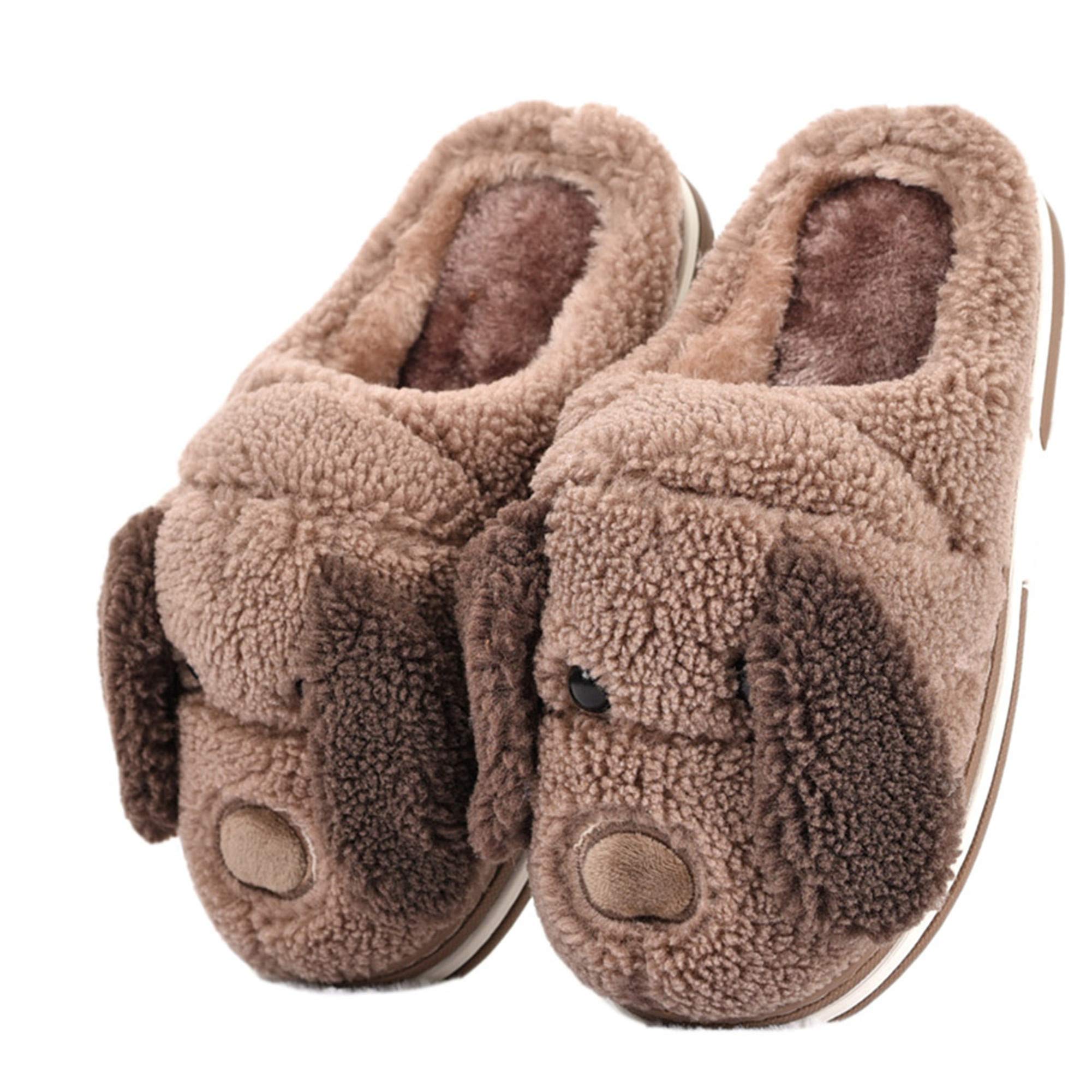 LANFIRE Cozy Animal Slippers for Adults & Kids - Soft Plush Dog Slippers for Indoor Home Use, Warm House Shoes for Winter Comfort (Perfect for Lounging, Relaxing, and Family Time)