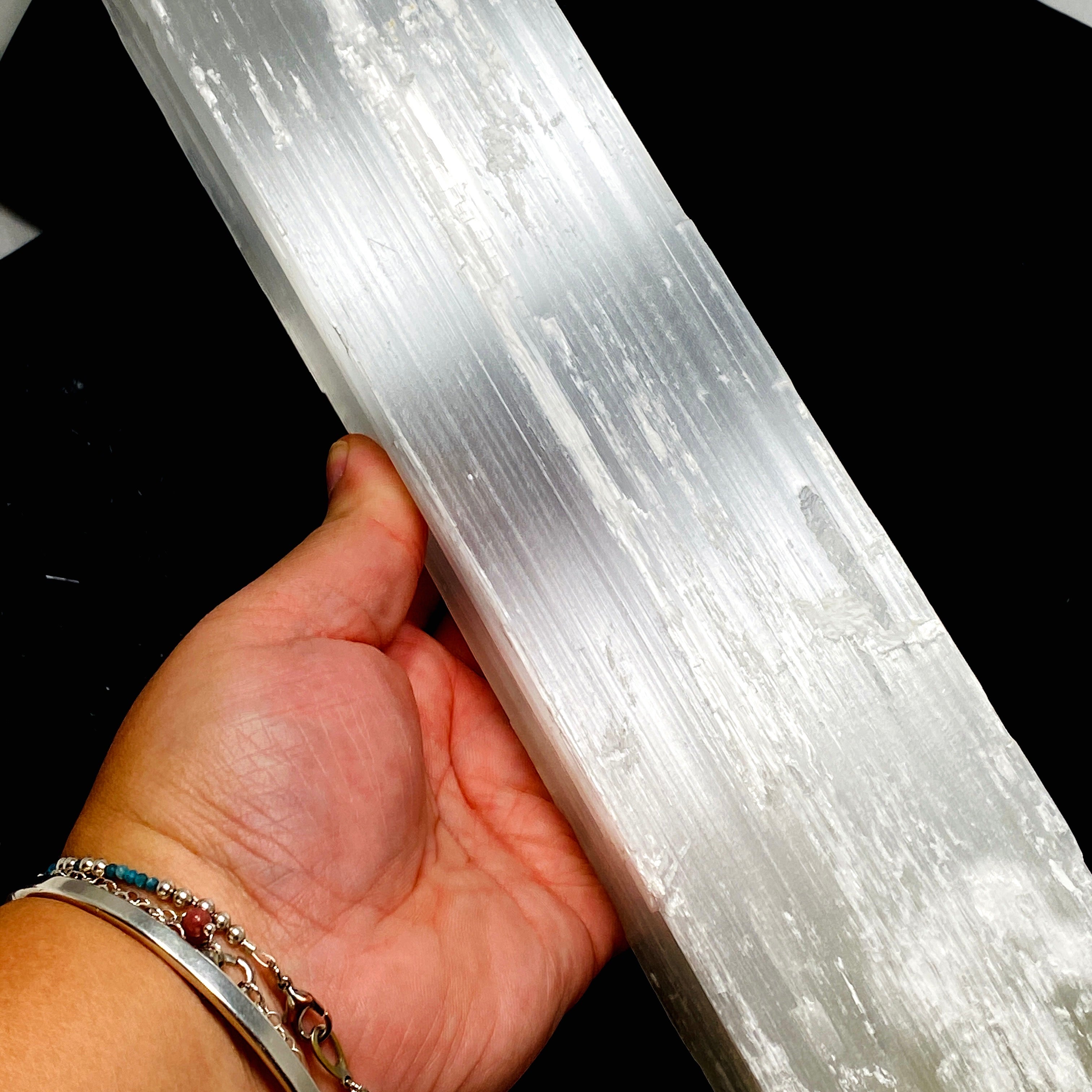 Natural Selenite Crystal Wand - Healing Stone for Meditation, Reiki, and Energy Cleansing | Perfect for Home Decor, Yoga, and Spiritual Practices