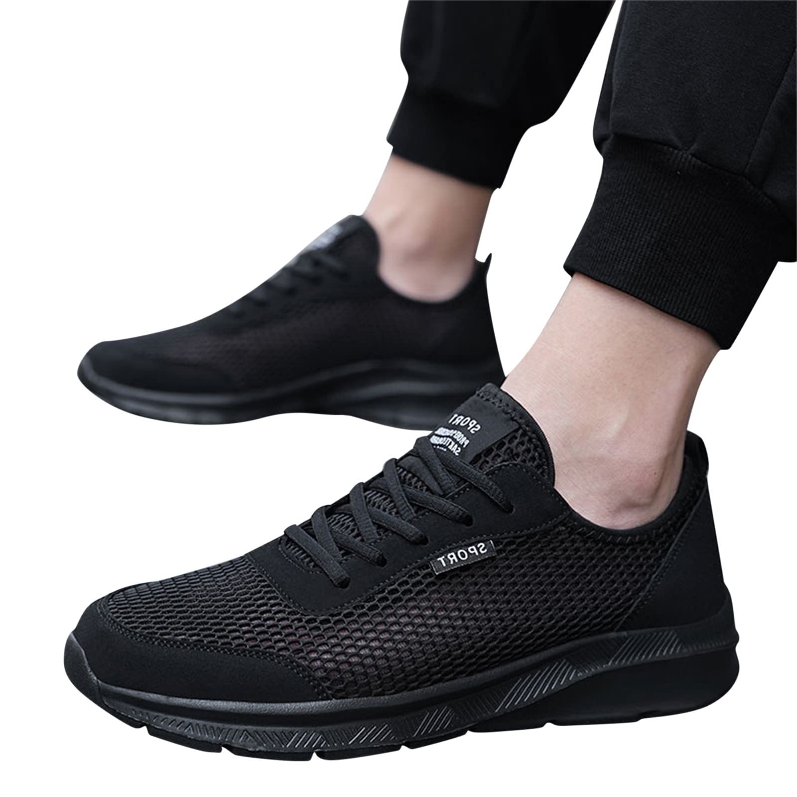Men's Lightweight Breathable Running Shoes - Outdoor Sports Tennis & Hiking Sneakers for Trekking, Walking & Gym Workouts | Comfortable Athletic Shoes for Men