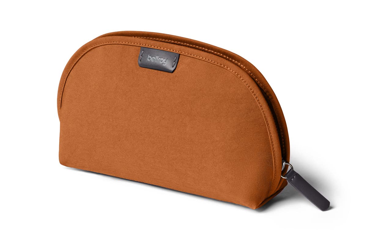 Bellroy Classic Pouch - Water-Resistant EDC Travel Organizer with Zipper | Holds Pens, Pencils, Tech Accessories & Personal Items | Internal Mesh Pockets | Bronze Woven Fabric | Perfect for Daily Carry, Office, School & Travel Essentials