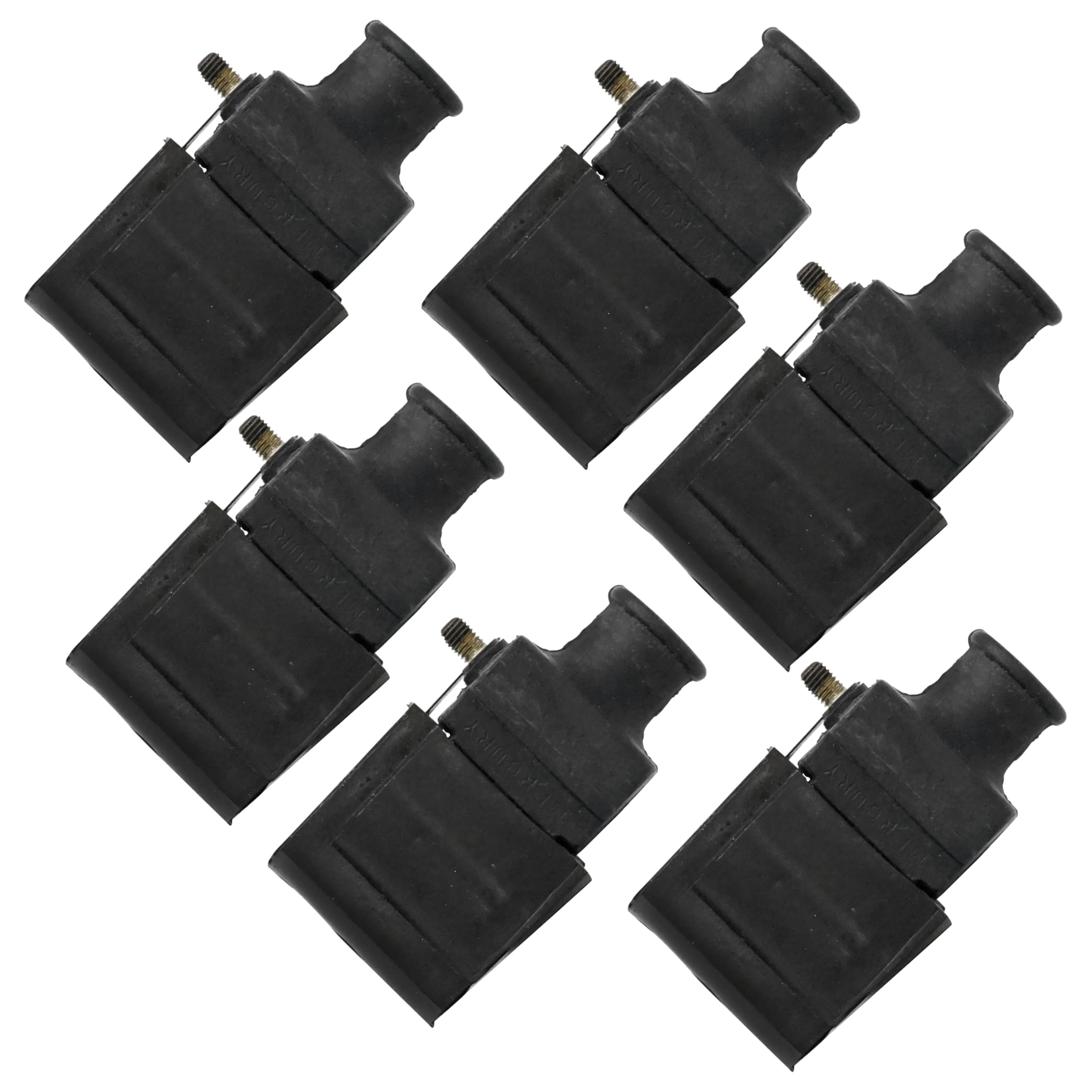 Caltric 6-Pack Ignition Coils Compatible with Mercury Outboard 200HP Engine 1973-1980 & 1982-1999 - Replacement Parts for Marine Boat Motor Performance & Reliability
