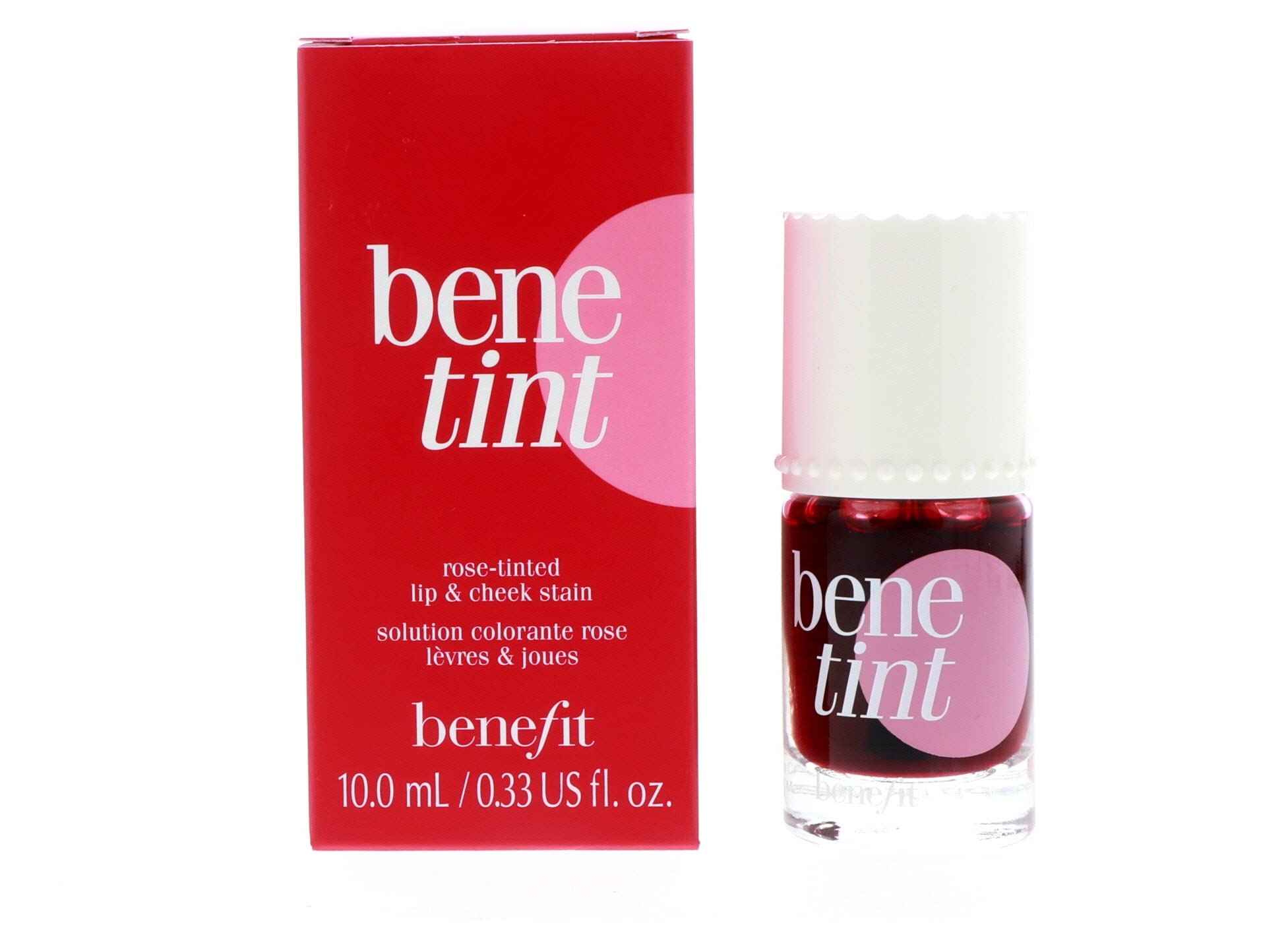Benefit Bene Tint Rose Tinted Lip & Cheek Stain - 0.4 oz Natural Blush & Lip Tint for a Flushed Look | Perfect for Everyday Wear, Date Night & On-The-Go Touch Ups