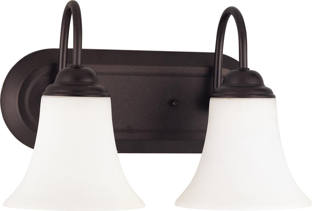 Nuvo 60/1853 Two Light Vanity in Dark Chocolate Bronze - Perfect for Bathroom Makeover & Modern Home Decor