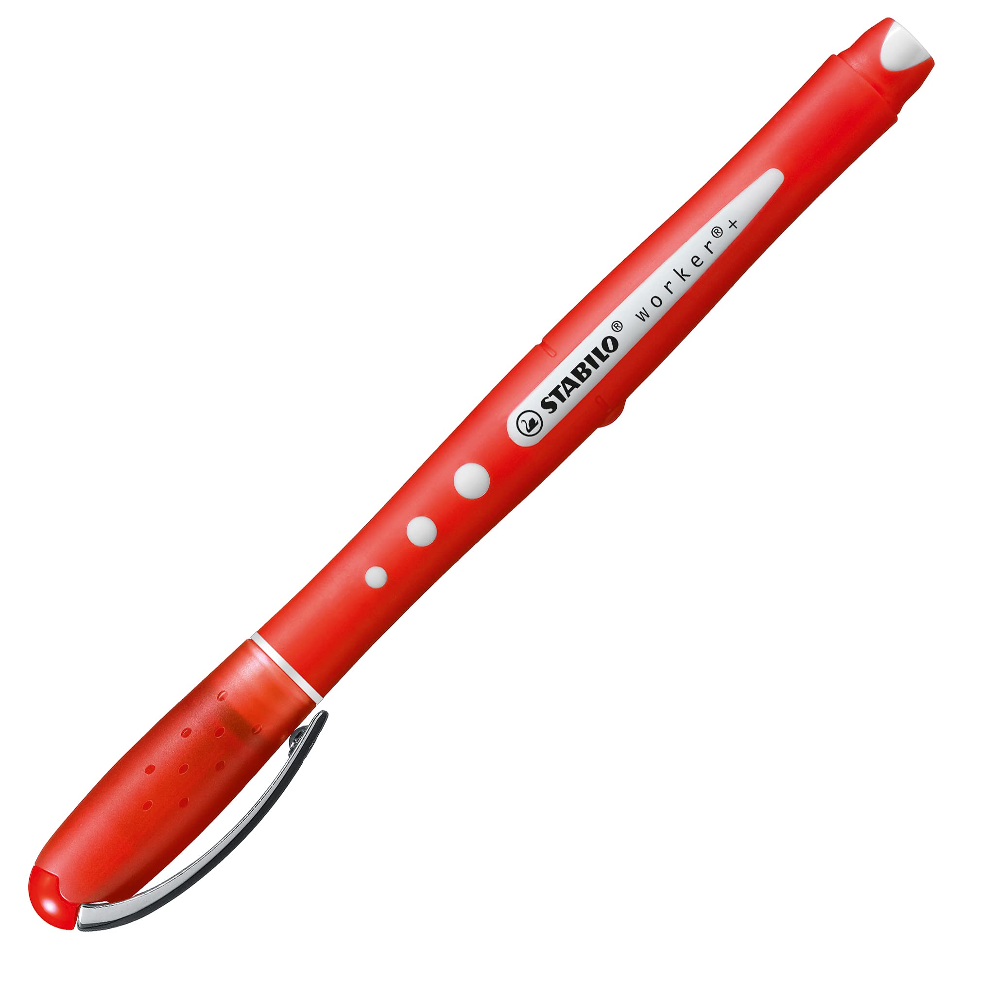 STABILO® Worker Colorful Rollerball Pen - Smooth Writing Red Ink Pen for Office, School & Note Taking - Premium Quality Rollerball Pens for Professionals & Students