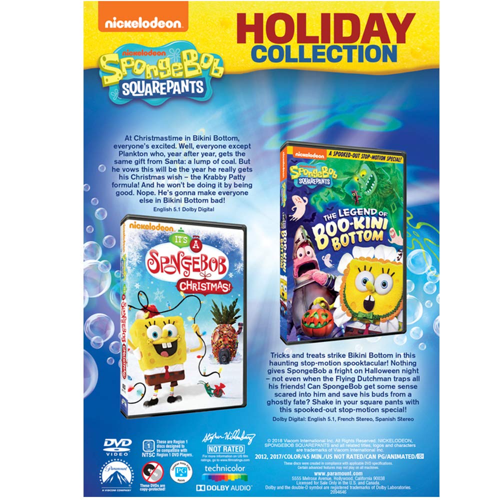 SpongeBob SquarePants Holiday 2-Pack - Christmas & Halloween Costume Set for Kids & Adults - Perfect for Cosplay, Halloween Parties & Christmas Celebrations