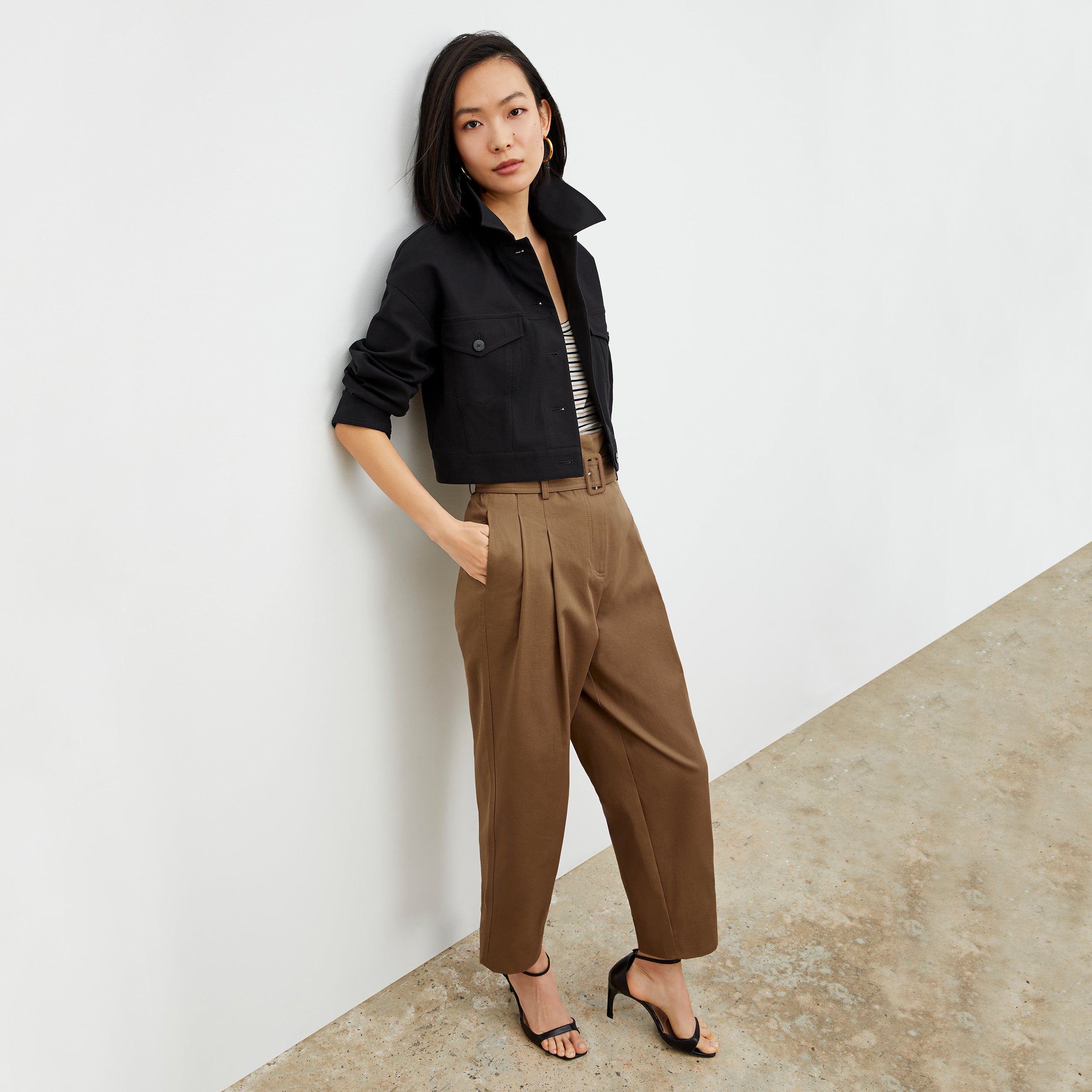 Talulah Eco Chino Pants in Sepia - Sustainable Women's Casual Trousers for Work & Everyday Wear