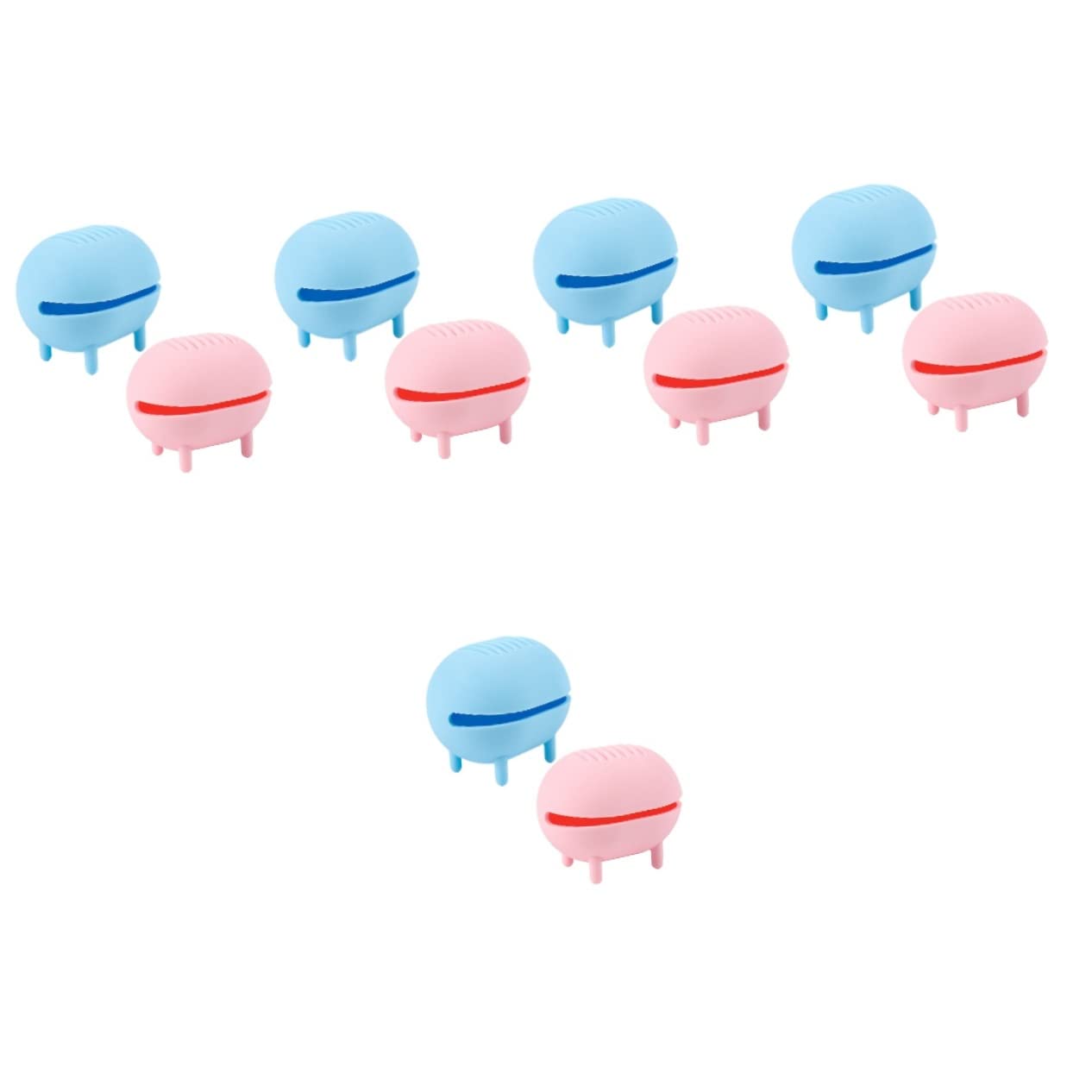 Lurrose 10-Piece Silicone Makeup Sponge Holder & Beauty Egg Storage Box - Portable Cosmetic Puff Organizer for Travel, Home, and Professional Makeup Artists