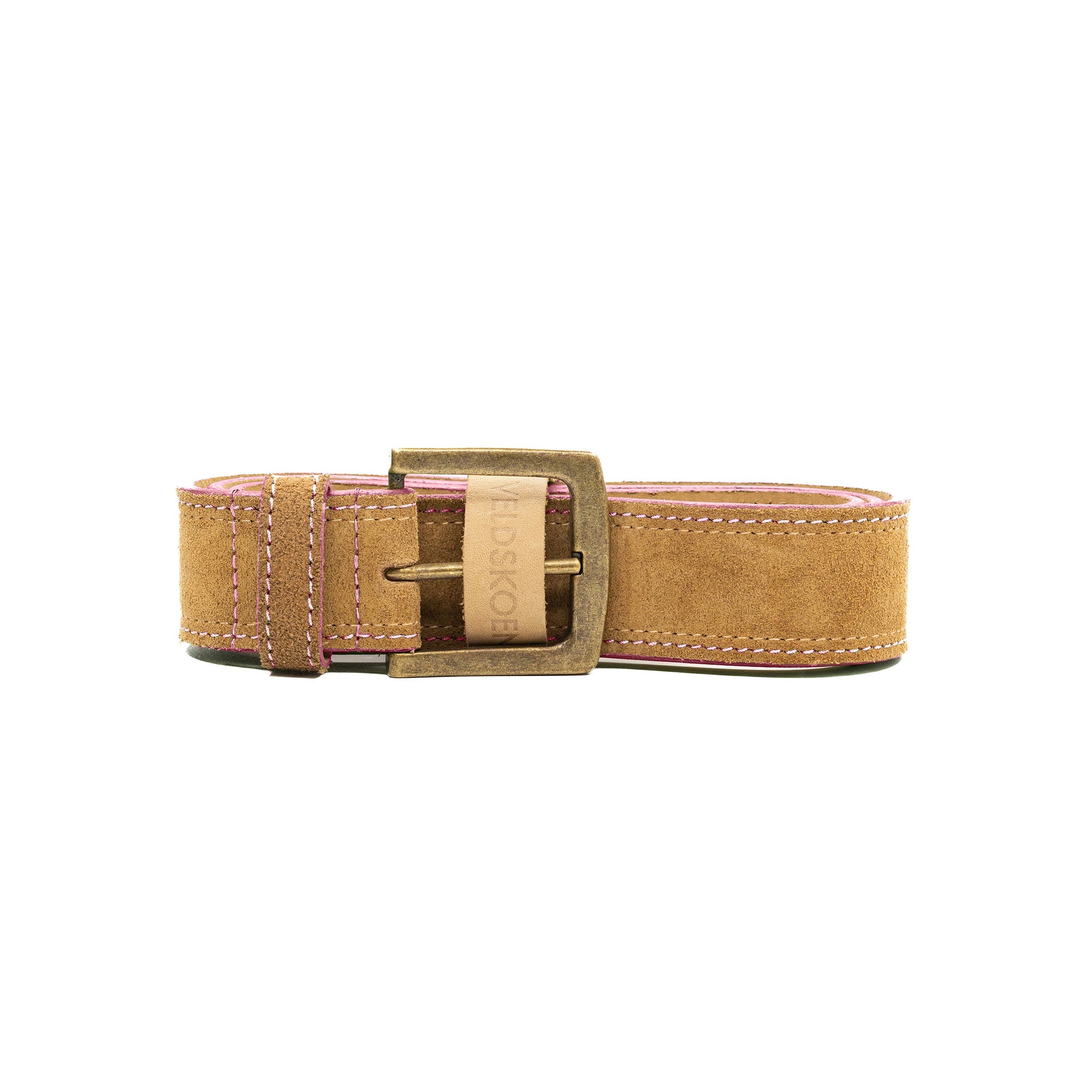 Uhambo 40mm Genuine Leather Belt with Pink Detail - Stylish & Durable Fashion Accessory for Men & Women | Perfect for Casual, Office & Formal Outfits