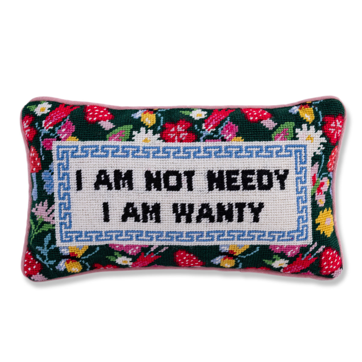 Elegant Needlepoint Throw Pillow - Handcrafted Home Decor for Sofa, Bed & Nursery | Perfect for Cozy Living Rooms & Nursery Accents
