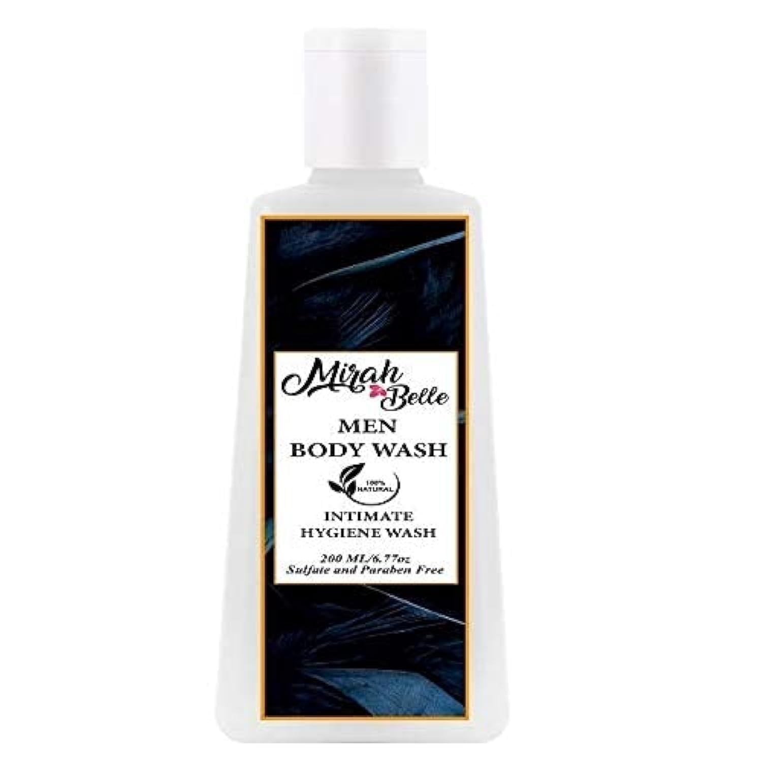 Mirah Belle Men's Intimate Wash - Sulfate & Paraben Free Body Wash for Sensitive Skin (200ml) - Gentle Cleansing for Daily Hygiene & Post-Workout Care