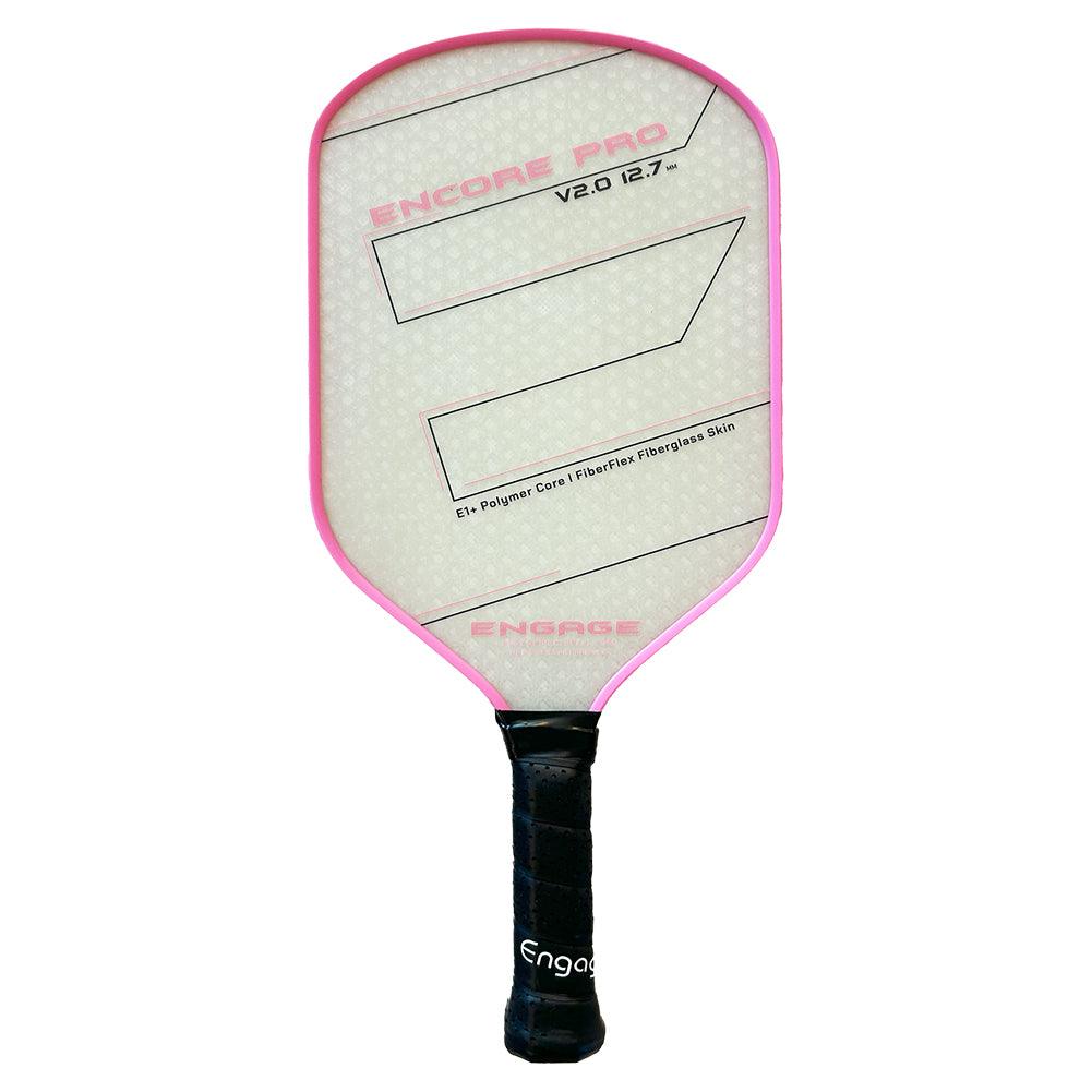 Encore Pro V2.0 12.7 Pickleball Paddle - Premium Carbon Fiber Face with Comfort Grip | Pink Blaze Color | Ideal for Tournament Play & Recreational Games
