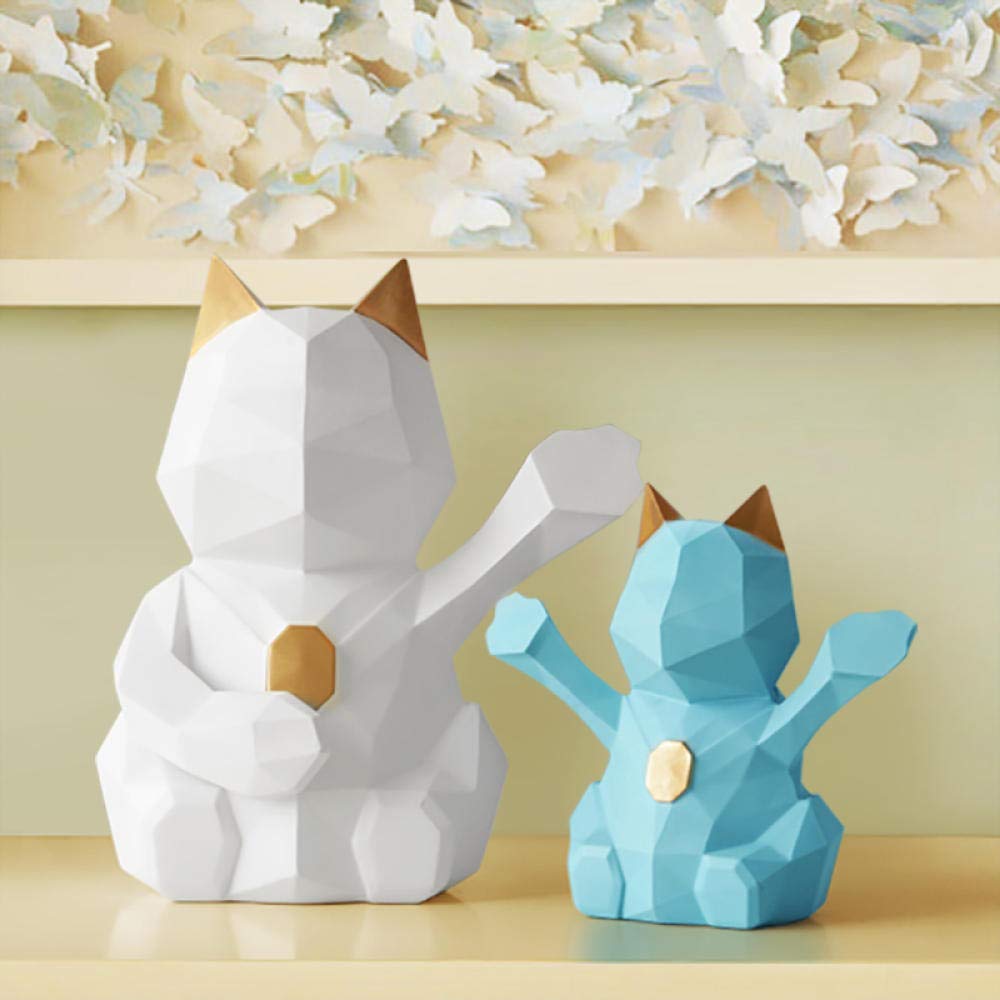 Handcrafted Cat Sculpture Figurine - Decorative Piggy Bank for Kids, Unique Home Decor & Coin Box | Perfect for Gifts, Bedroom Decor, and Savings
