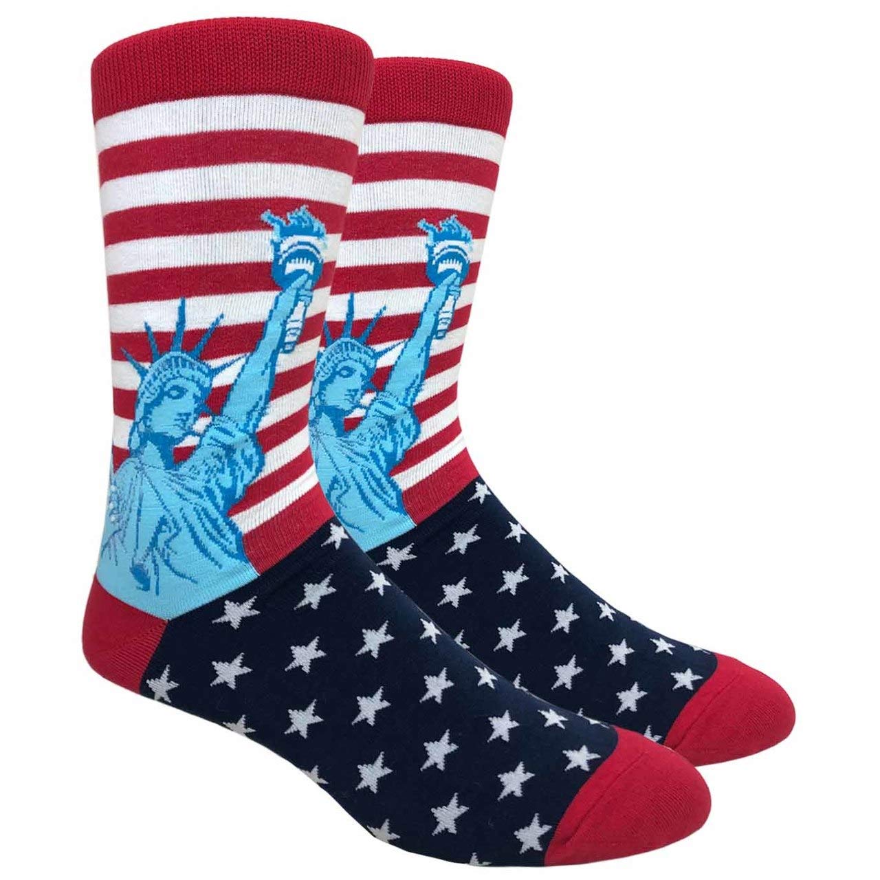 Statue of Liberty Novelty Socks for Men - Fun Patriotic Gift & Unique American Souvenir - Perfect for 4th of July, New York Trips & Costume Parties