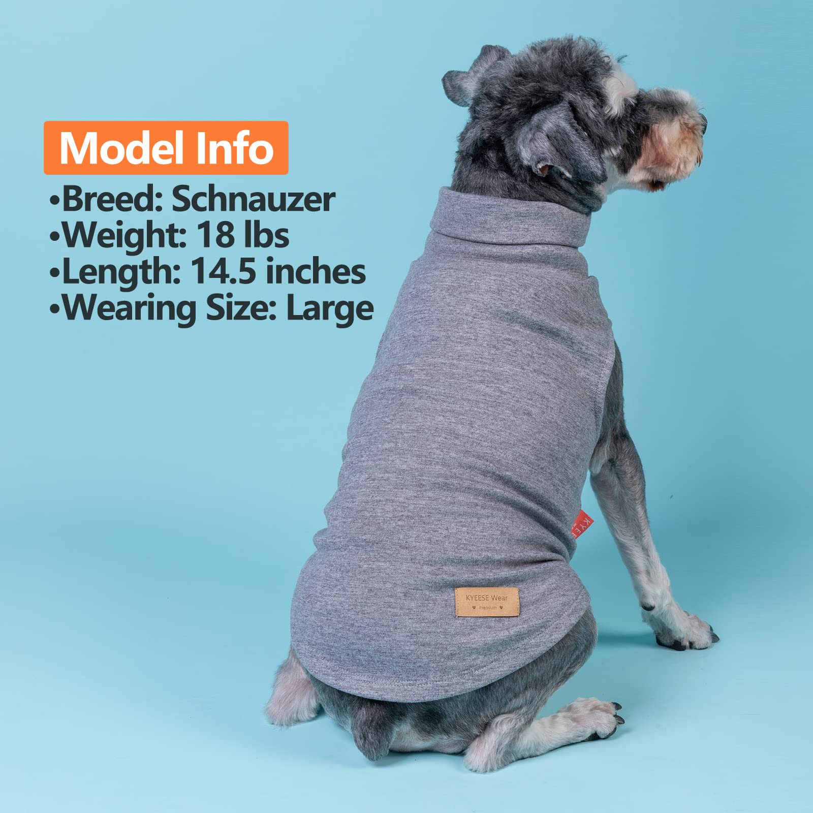 KYEESE 2 Pack Stretchy Dog Sweater - Warm Soft Pullover Dog Sweatshirt & Coats for Medium to Large Dogs - Turtleneck Winter Dog Clothes for Girls & Boys - Perfect for Outdoor Walks & Cold Weather Protection