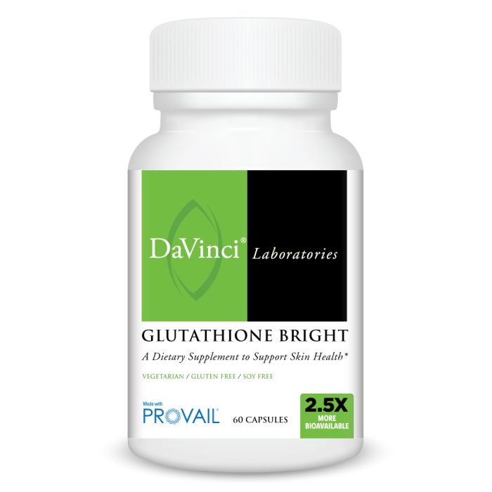 Davinci Labs Glutathione Supplement for Skin Brightening & Detox - 60 Capsules - Antioxidant Support for Healthy Skin & Immune System - Perfect for Daily Wellness Routine & Anti-Aging Care