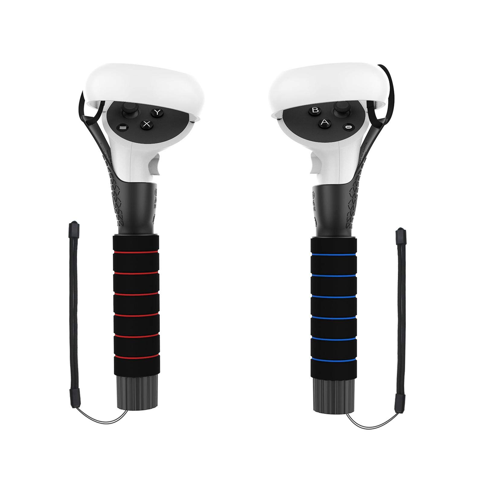 Silvervan VR Light Handle for Oculus Quest 2 - Dual Lightsaber Controller Grip with Anti-Throw Protection | Compatible with Oculus Quest 2 & Rift S Controllers | Perfect for Beat Saber, Star Wars VR Games & Immersive Gaming Experience