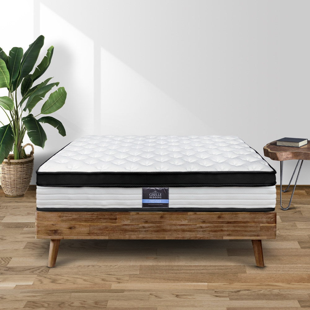 Devon Euro Top Pocket Spring Mattress - 12.2 Inch Thick Single Size for Bedroom, Guest Room & Dorm | Premium Support & Comfort for Back Pain Relief