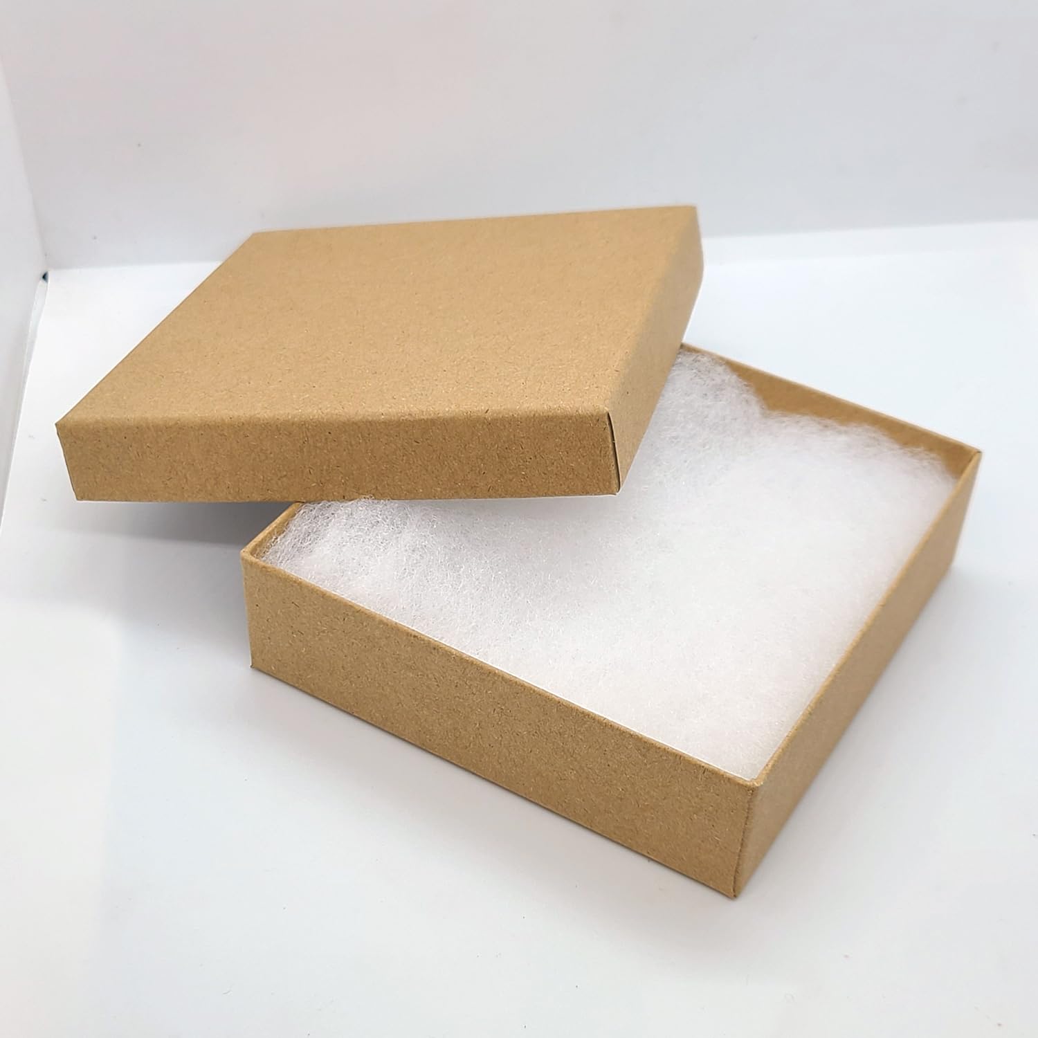 Premium Brown Kraft Jewelry Gift Boxes with Cotton Filling - Pack of 500 - Perfect for Earrings, Necklaces & Rings Display | Elegant Jewelry Packaging for Retail Stores & Online Shops