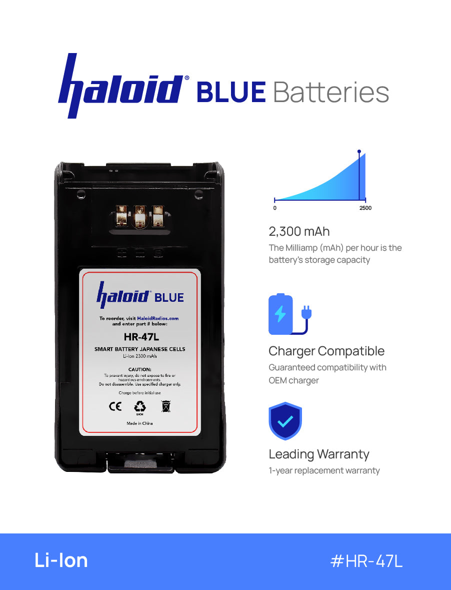 Haloid BLUE HR 47L Lithium Battery 47L - Compatible with NX200, NX300, TK 5220, TK 5320 Cameras - Long Lasting Power for Professional Photography & Videography