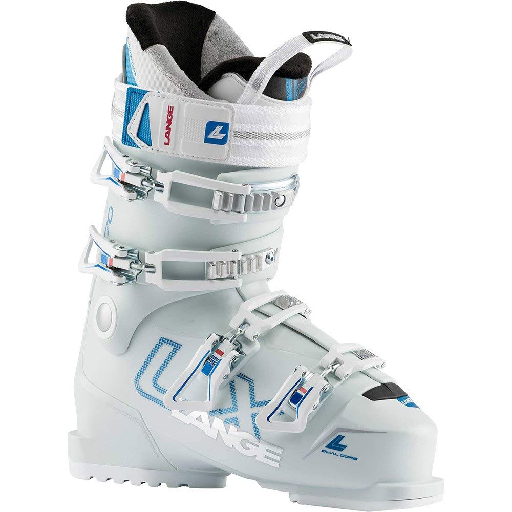 Lange LX Women's Ski Boots - White, Size 240 | Comfortable & Durable Alpine Skiing Boots for Women | Perfect for Downhill Skiing, Snowboarding & Winter Sports