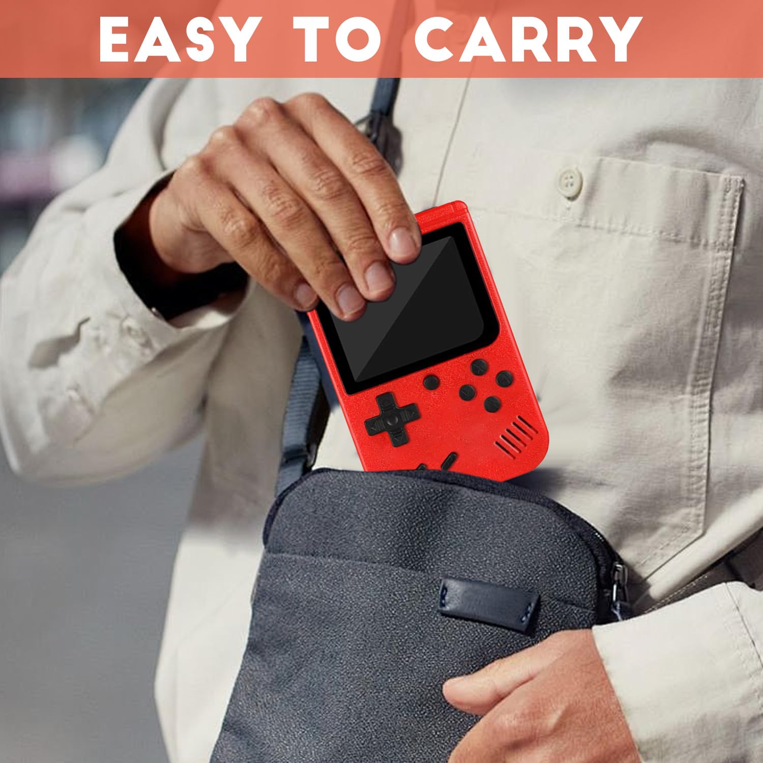 Arcade Buddy Tendo Retro Handheld Game Console - 400 Classic FC Games, 3-Inch Color Screen, TV Output & 2-Player Mode | Portable Gaming Device for Kids & Adults, Perfect for Travel, Commute & Family Game Nights