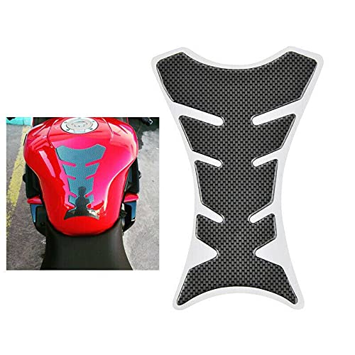 Carbon Fiber Look Gas Tank Cap Protector Pad - Decal Stickers for Honda CBR600RR F5 (2005-2006) | Motorcycle Tank Protector for Scratch Prevention & Style Enhancement - Perfect for Daily Riding & Bike Shows