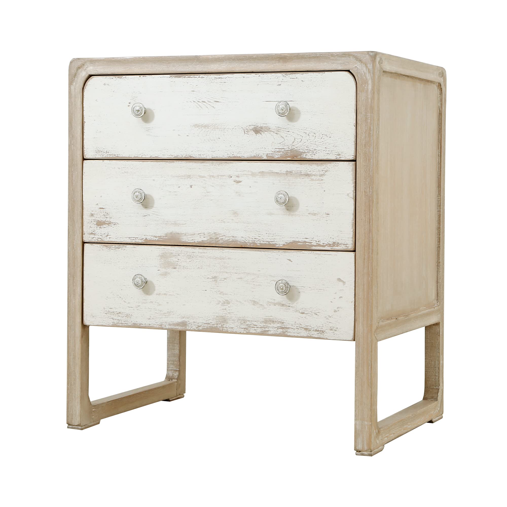 Artissance Reclaimed Wood Peking 3-Drawer Side Table, 30