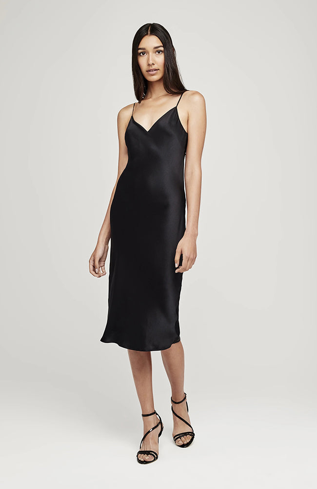 L'Agence Jodie Silk Slip Dress - Women's Elegant Satin Nightgown & Loungewear for Date Nights & Special Occasions