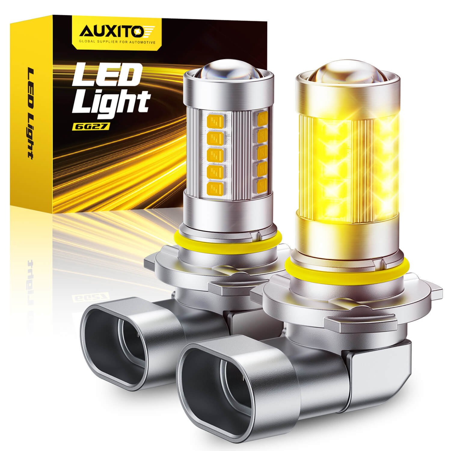 2025 Newest HB4/9006 LED Fog Light Bulbs - 27 CSP Chips, 3000K Golden Yellow, 360° Full Beam, Plug & Play OEM Replacement for Cars, Trucks, SUVs - Perfect for Night Driving & Foggy Conditions