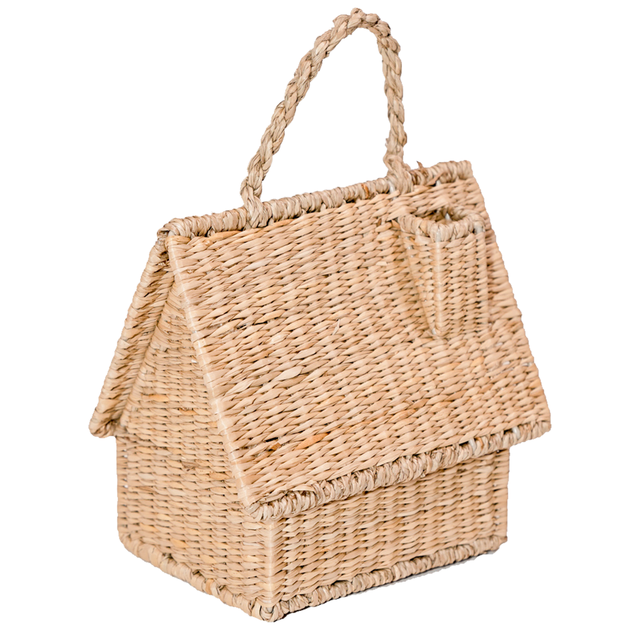 Handwoven Seagrass Birdhouse Purse - Eco-Friendly Crossbody Bag for Women, Boho Fashion Accessory, Perfect for Beach Outings & Summer Festivals