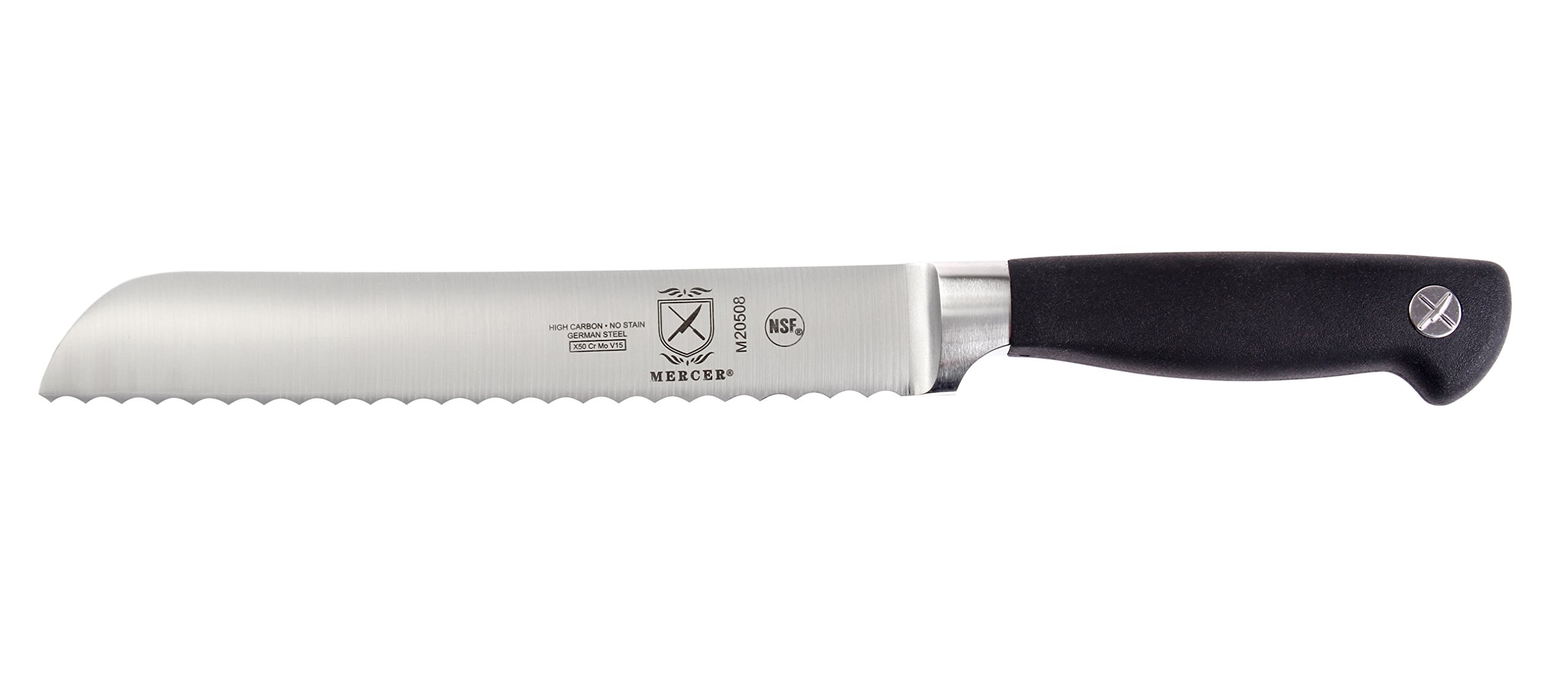 Mercer Culinary Genesis 5-Piece Magnetic Knife Holder Set with Acacia Wood Cutting Board - Perfect for Kitchen Organization & Chef's Knife Storage