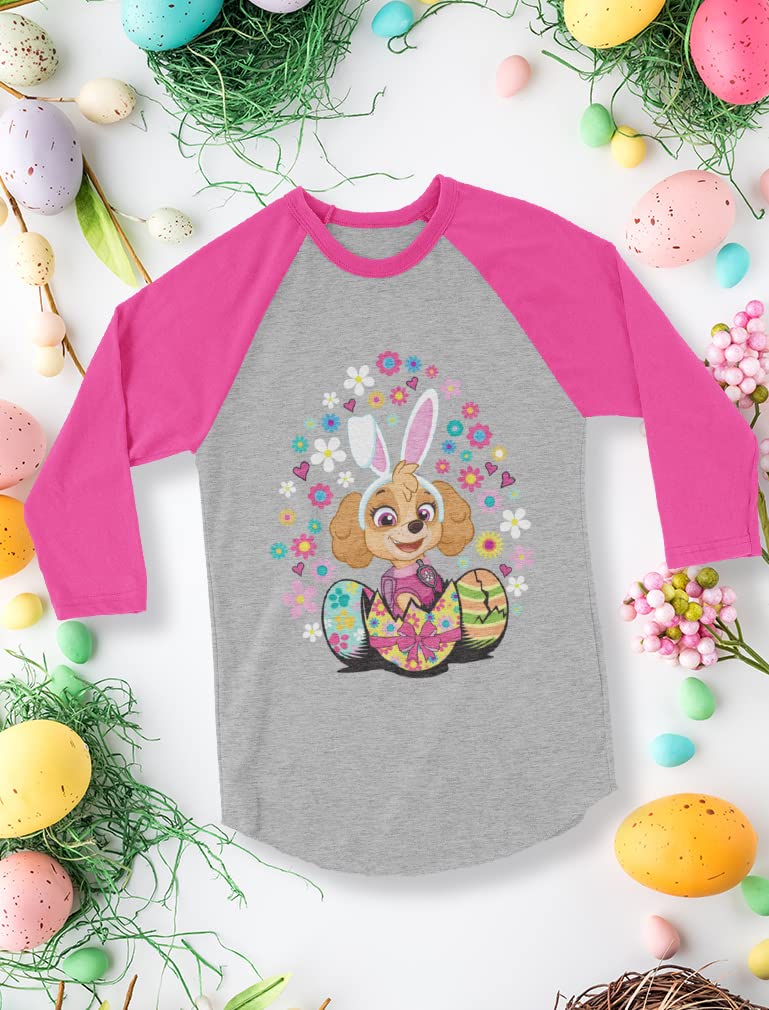 Tstars Easter Kids Shirt - Bunny 3/4 Sleeve Baseball Jersey for Toddlers - Perfect for Easter Egg Hunts & Spring Family Photos