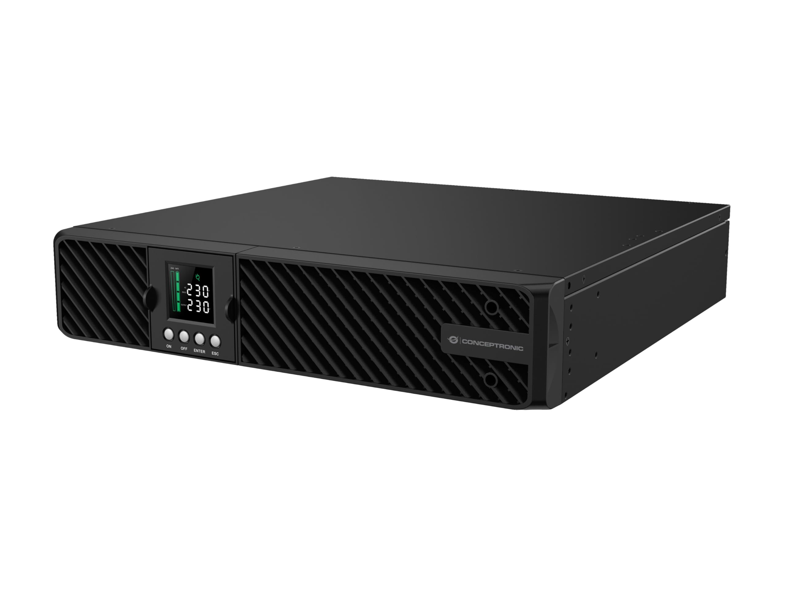 Conceptronic Zeus 1000VA/1000W Online UPS with IEC and EPO Port - Reliable Power Backup for Home Office, Server Rooms & Medical Equipment