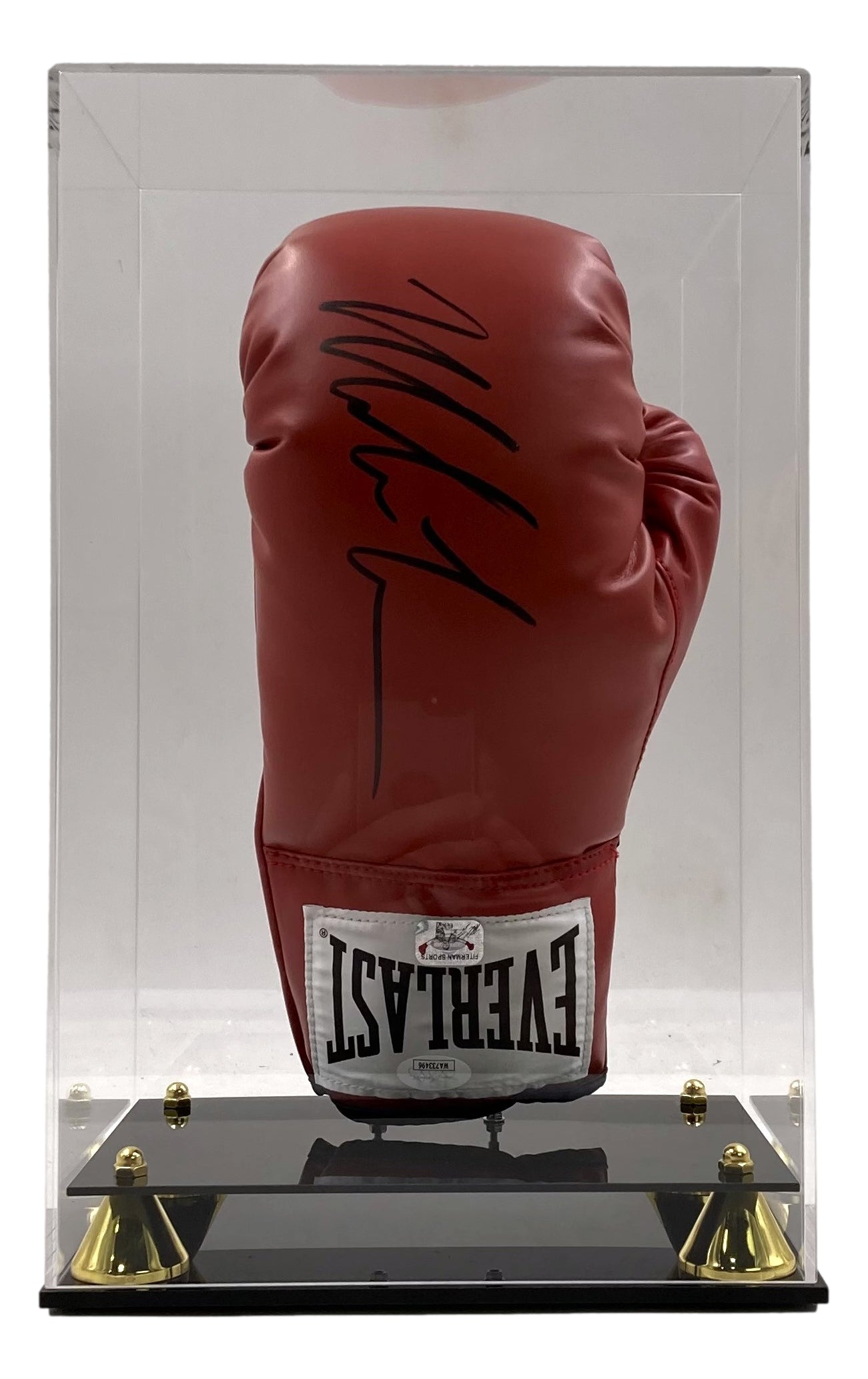 Mike Tyson Autographed Red Everlast Left Hand Boxing Glove with JSA COA & Premium Acrylic Display Case - Perfect for Boxing Memorabilia Collectors, Sports Fans, and Home Gym Decor
